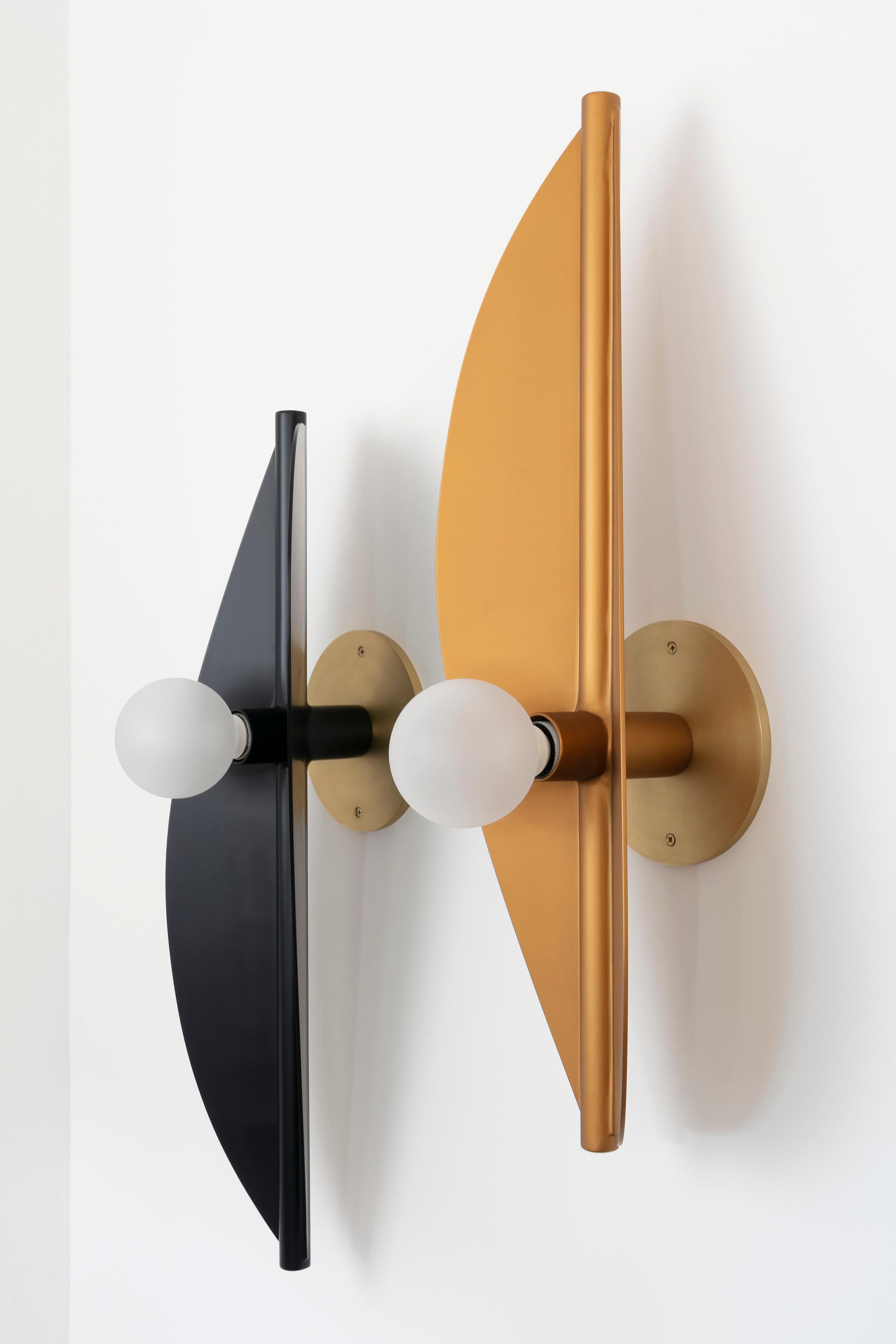 Set of 2 Modern Steel & Brass Night Blue Copper Feuillage Wall Sconces Carla Baz
Dimensions: H 75 x W 25 x D 17 cm
Weight: 5.5 kg
Material: Painted Steel, Brass.

Available in different finishes. Please contact us!
FINISH: Black, burgundy, metallic