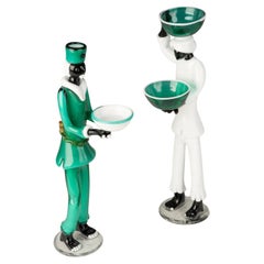 2 Figurilla Fulvio Bianconi para Venini 1950, firmada