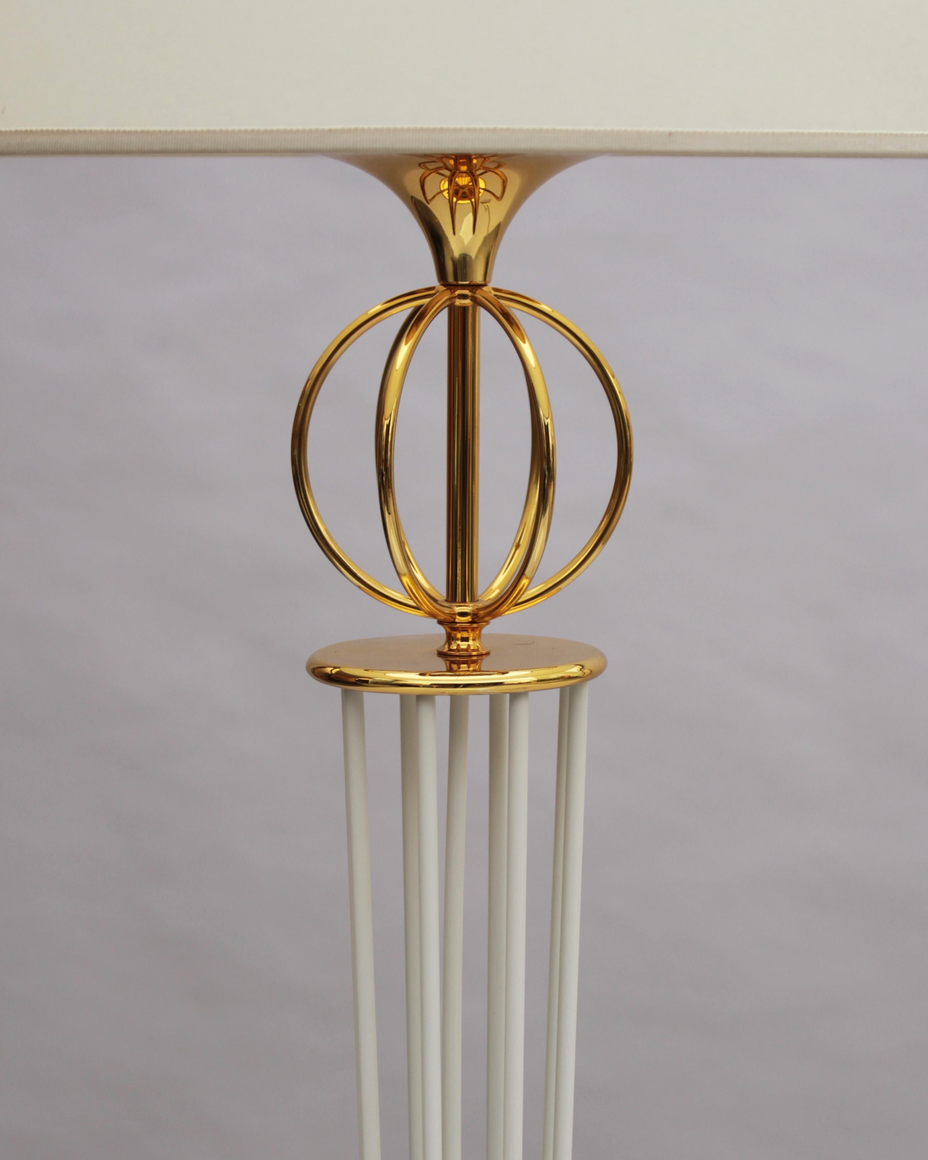 Metallo 2 Lampada da terra francese degli anni '50 di Arlus in vendita