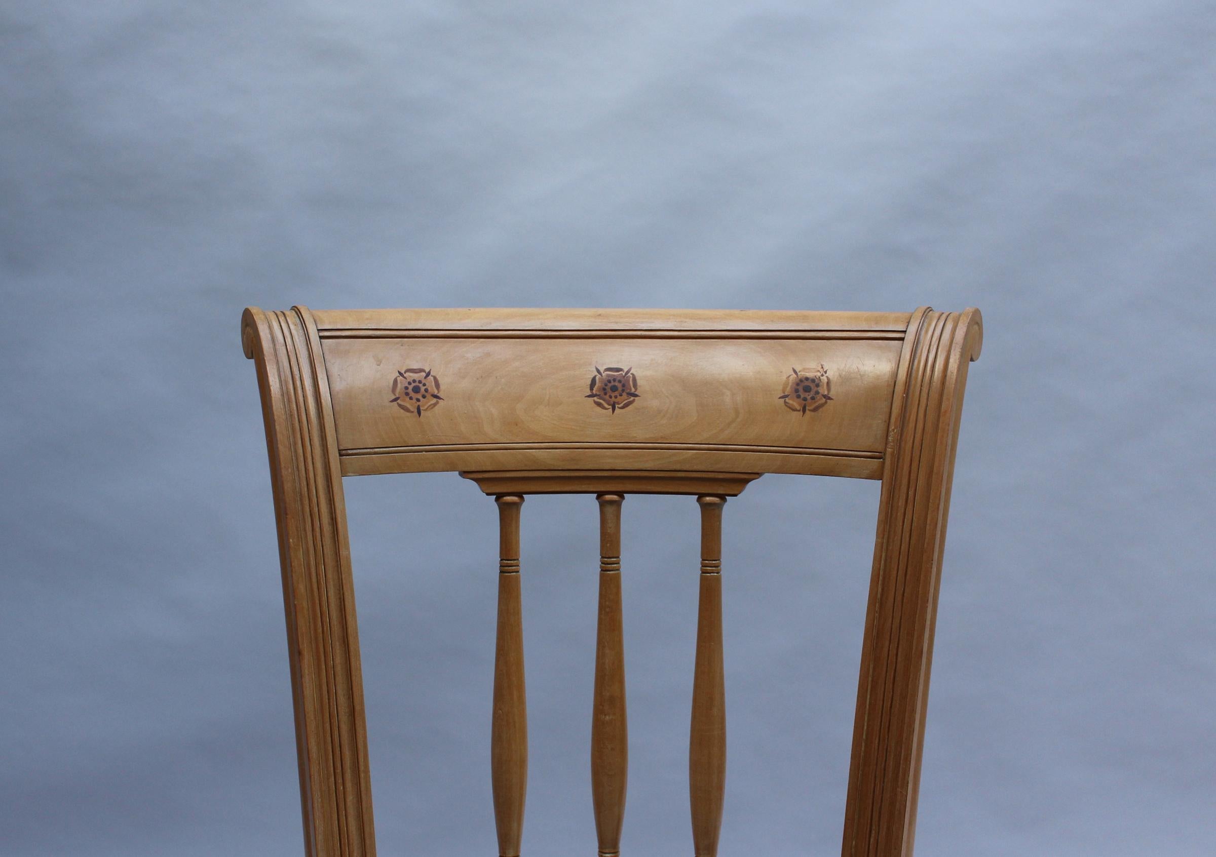2 Chaises Art Déco françaises par R. Damon & Bertaux en vente 3