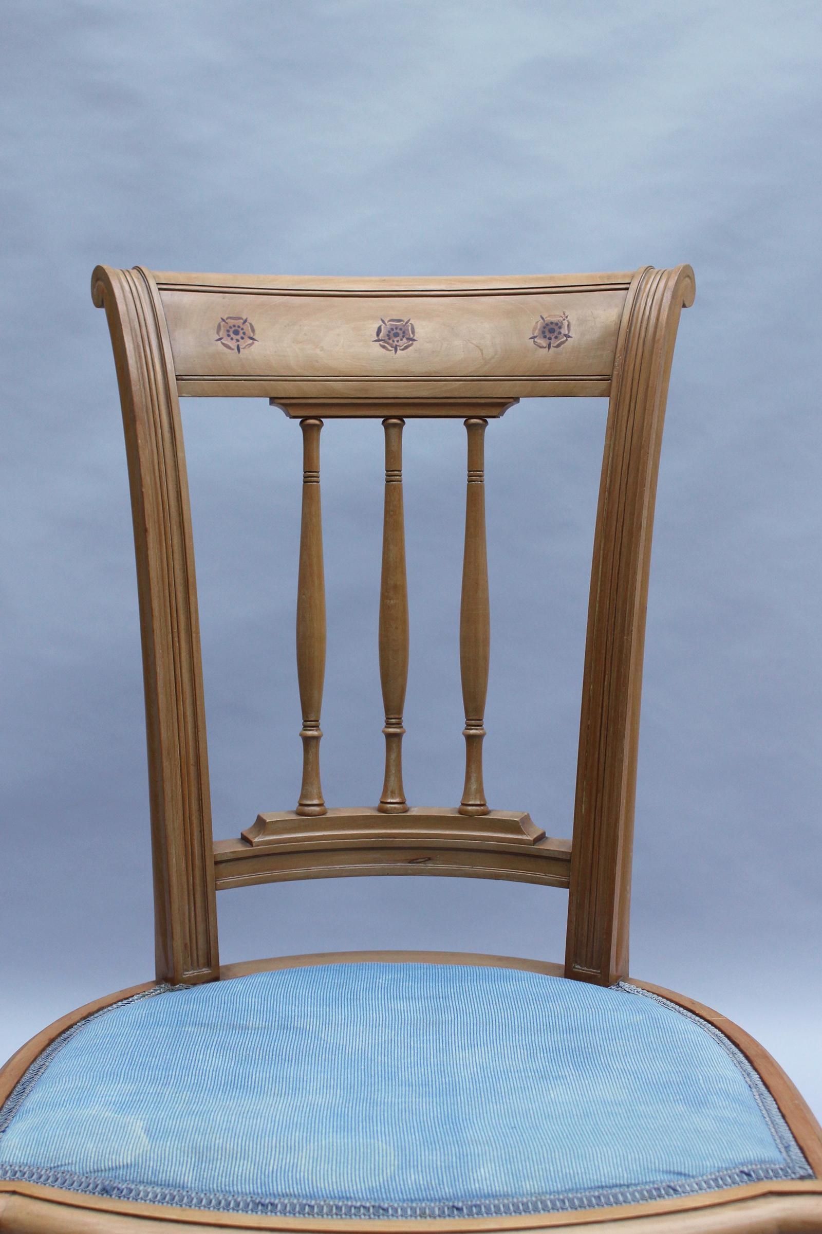 2 feine französische Art-Déco-Stühle von R. Damon & Bertaux im Angebot 5