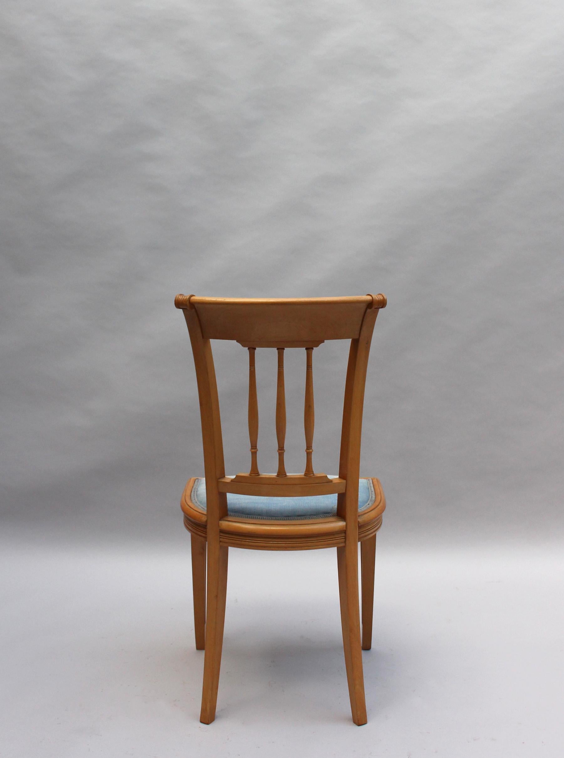 2 feine französische Art-Déco-Stühle von R. Damon & Bertaux im Angebot 1