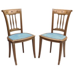 Antique 2 Fine French Art Deco Chairs by R. Damon & Bertaux