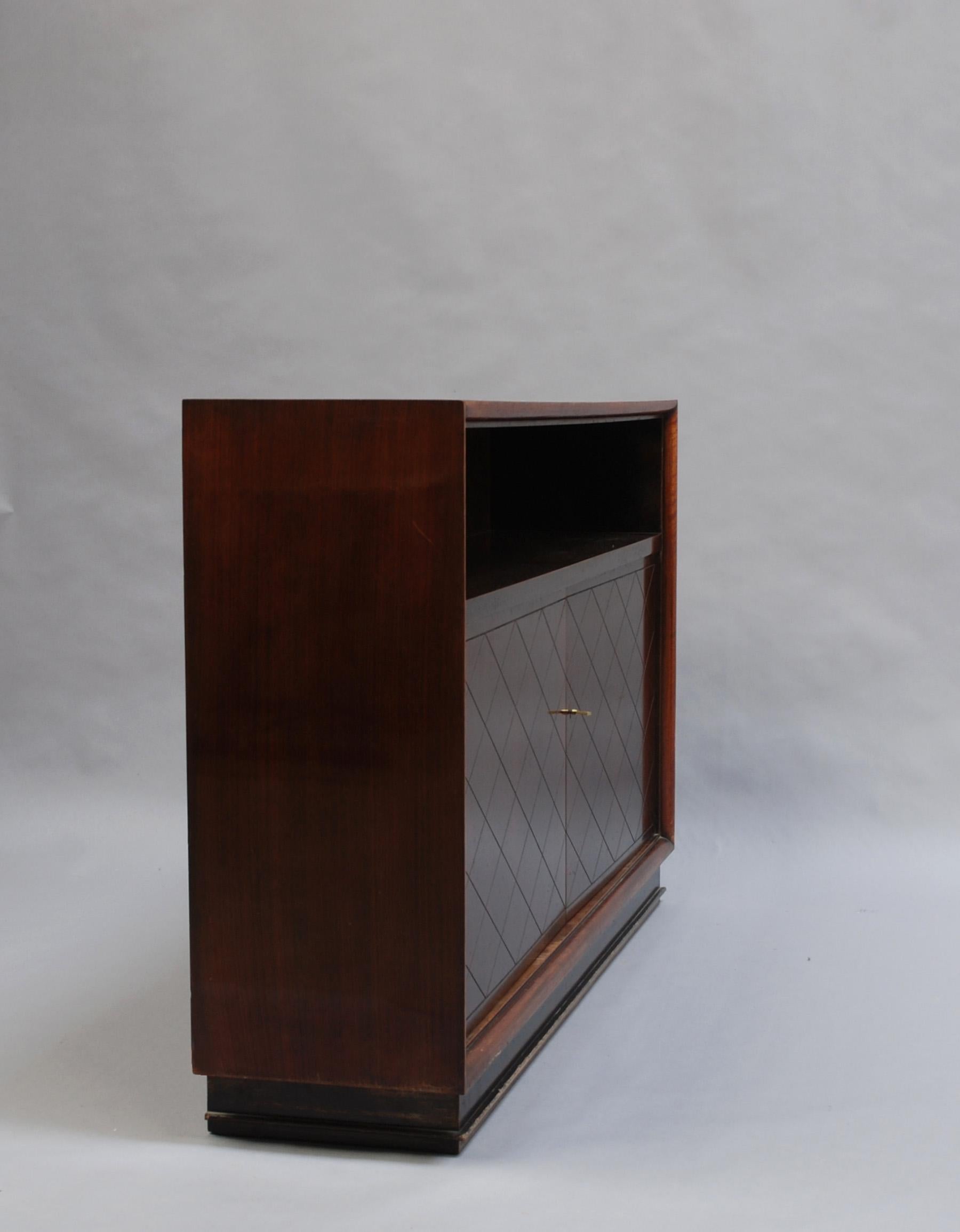 2 Fine French Art Deco Rosewood Credenza by Jean Pascaud For Sale 3