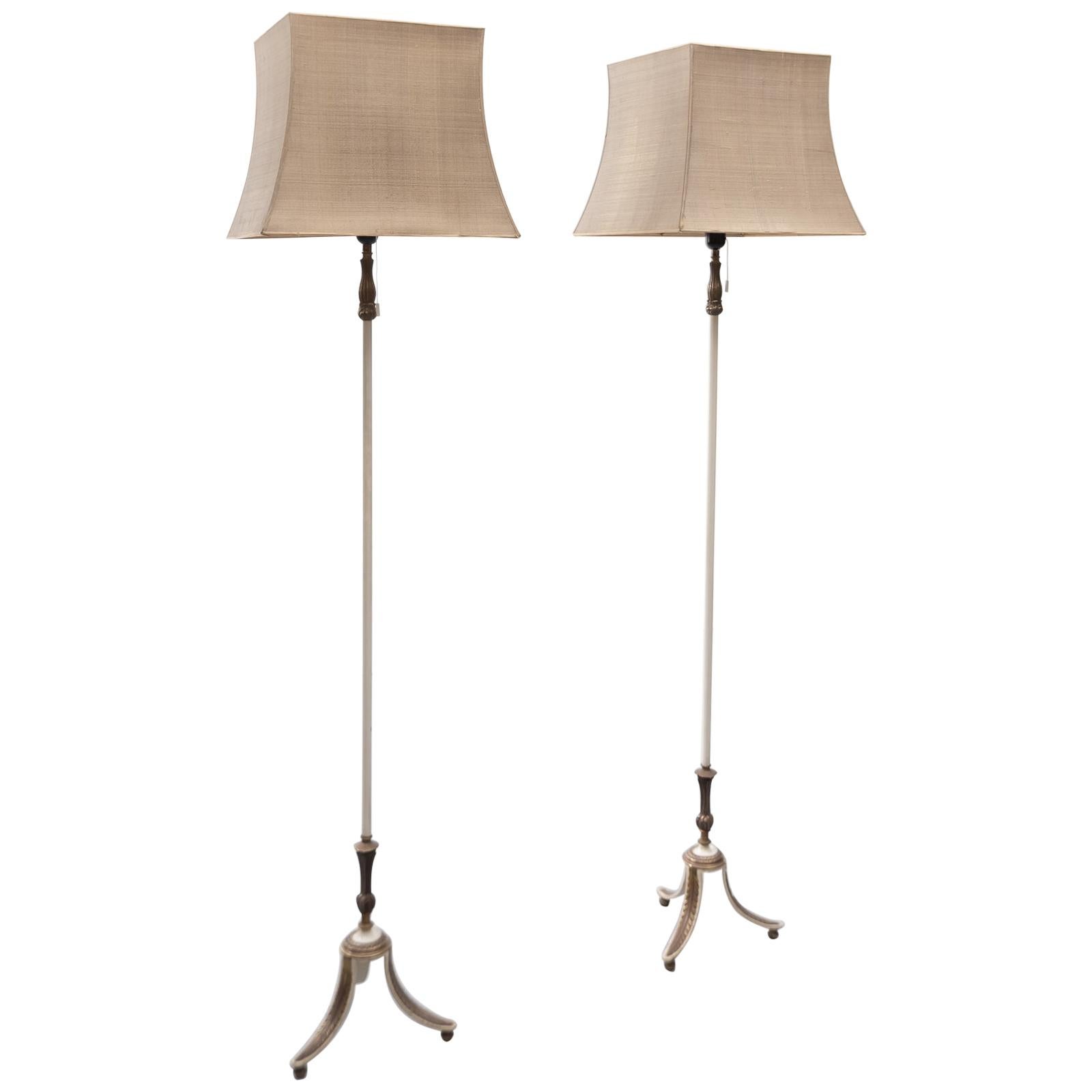 2 Floor Lamps, French, 1950s