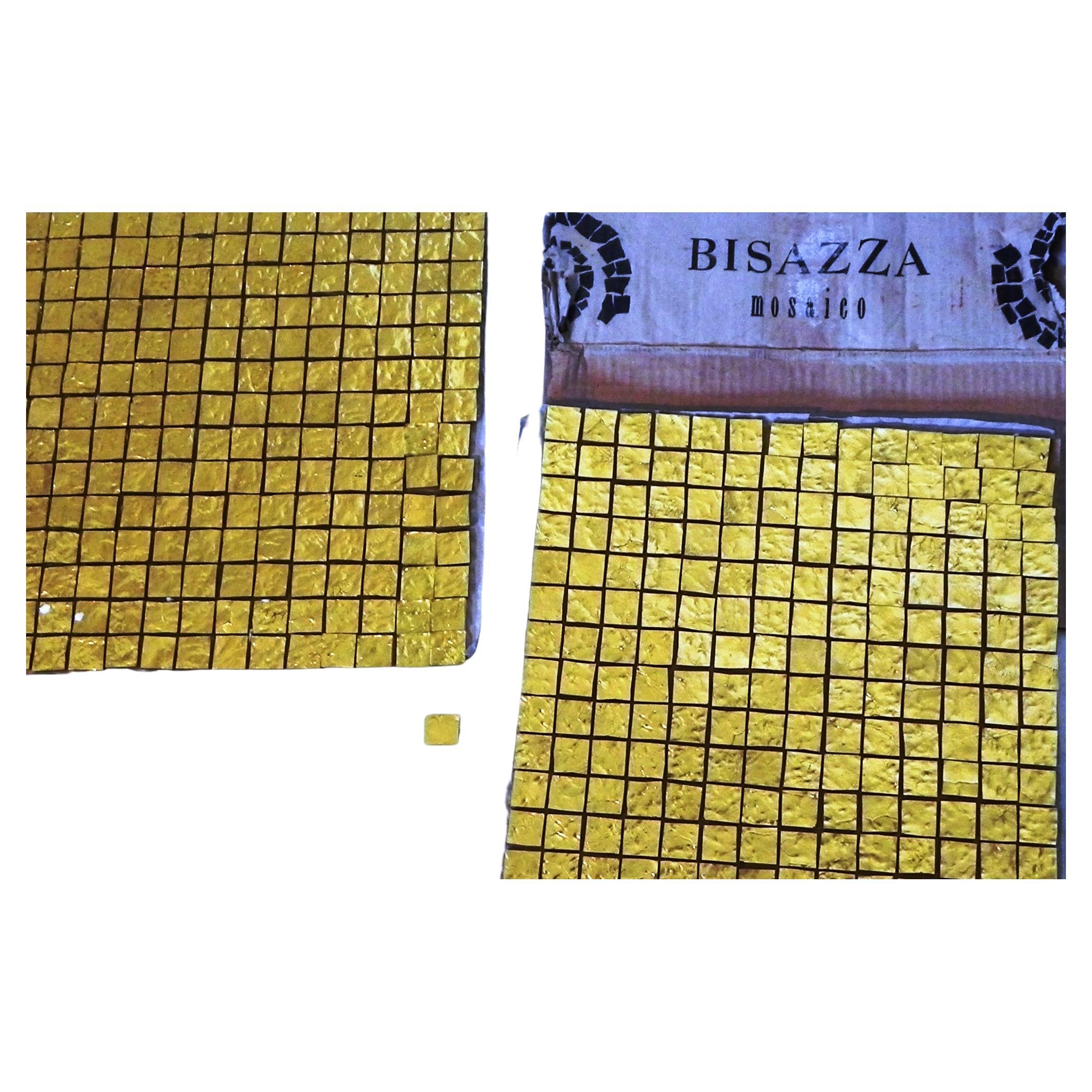 2 Fogli Mosaico Bisazza Oro, Anni 90 For Sale