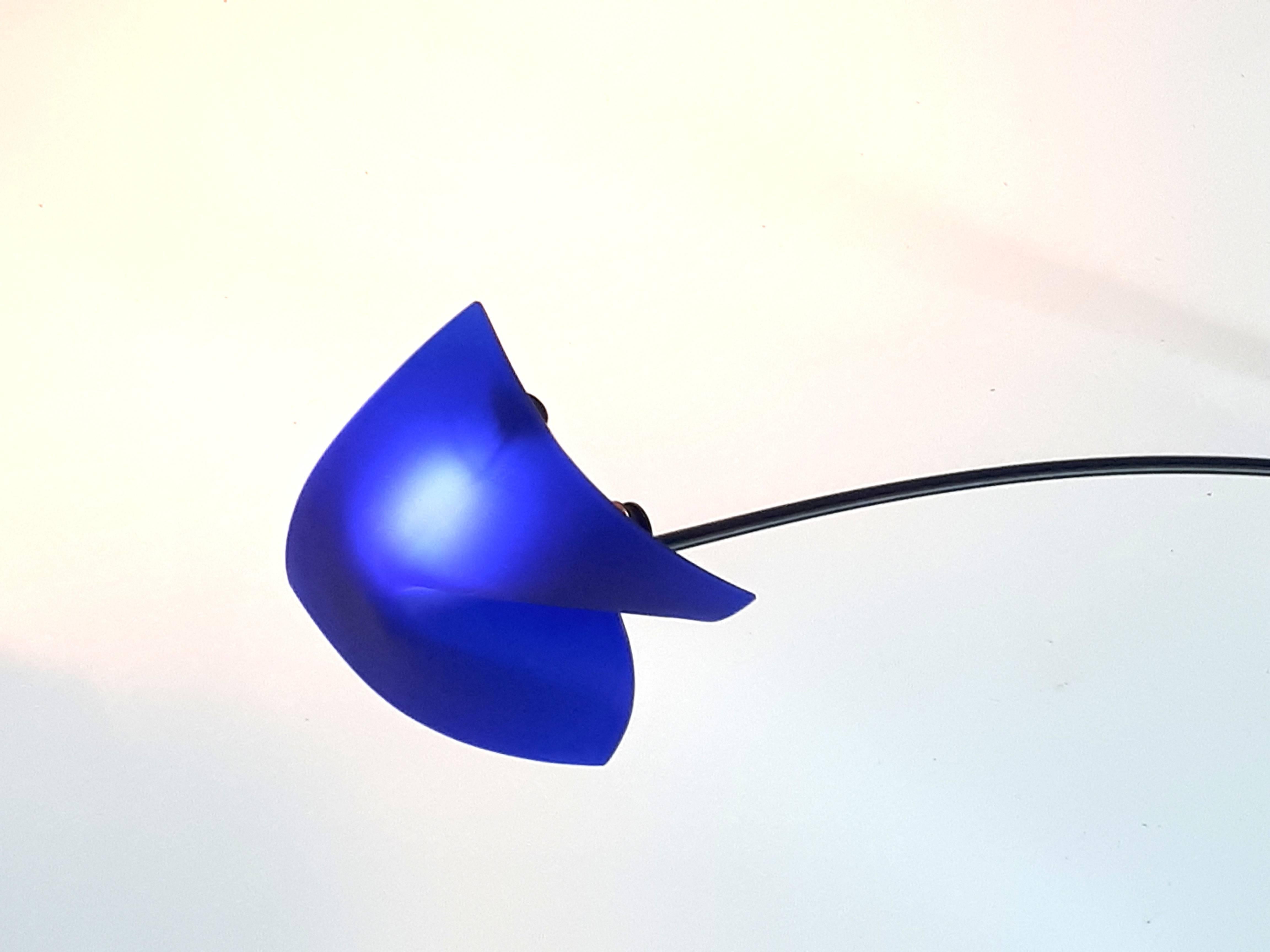 Late 20th Century 2 Foscarini  'Ricerca'  Halogen Flush Mount in White  or Blue, 1980s, Italia