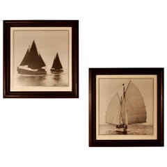 2 Framed Beken Prints, Fan Tan 1899 and the Barry and Bembridge Lifeboats