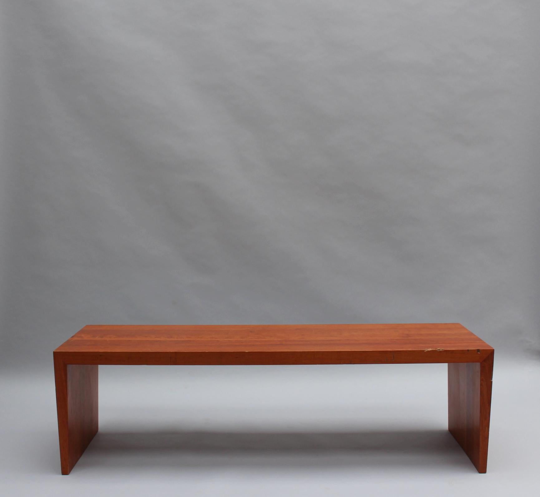 2 French 1980s Solid Cherry Benches by Richard Peduzzi In Good Condition In Long Island City, NY