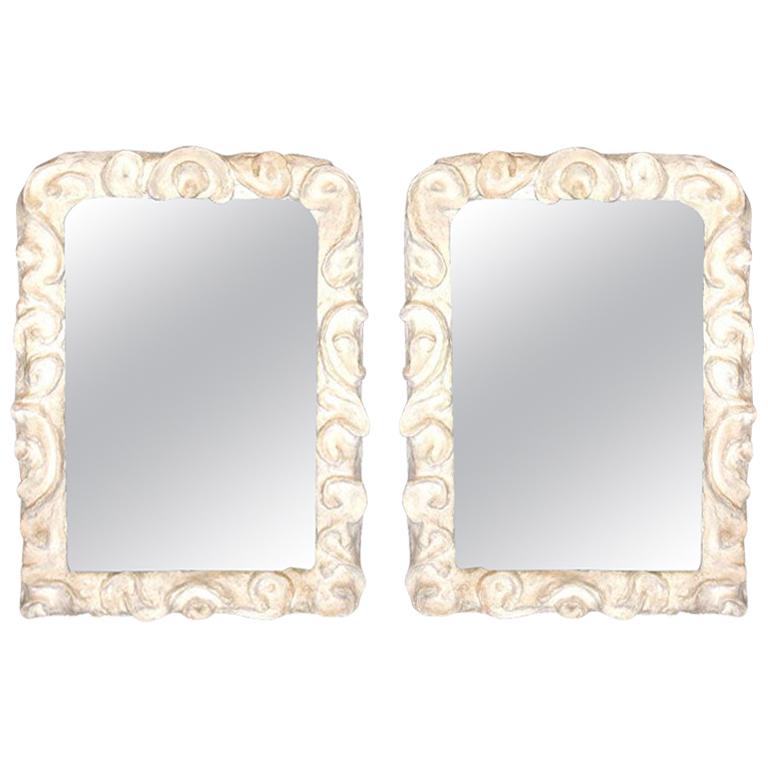 2 französische Gipsspiegel aus der Mitte des Jahrhunderts, Stil Giacometti, Jean Michel Frank 2