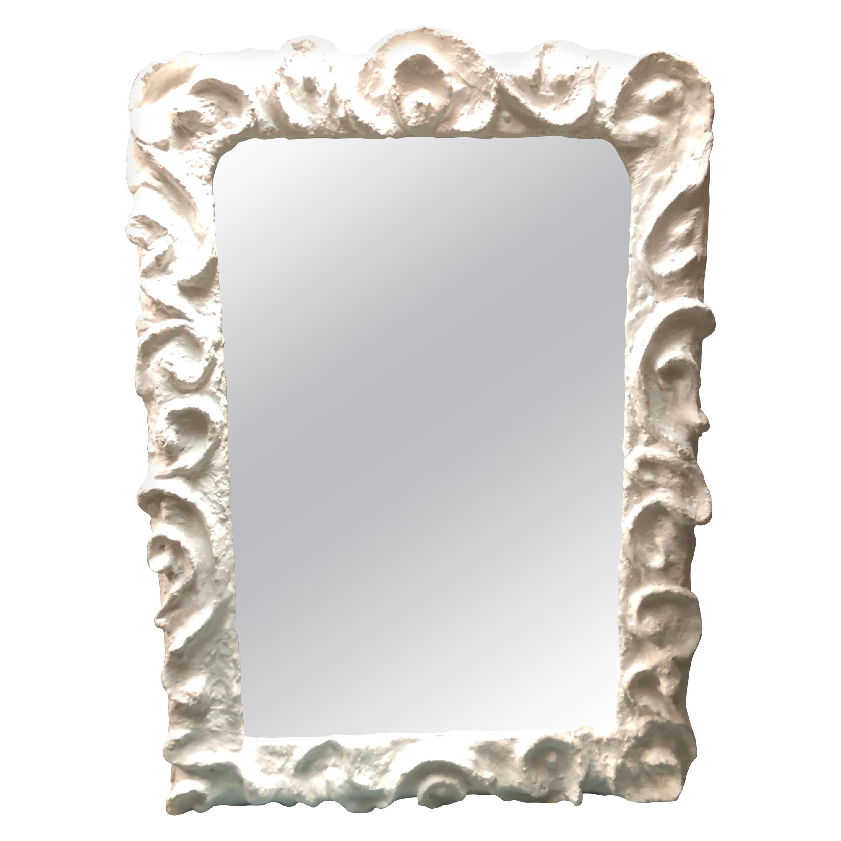 2 französische Gipsspiegel aus der Mitte des Jahrhunderts, Stil Giacometti, Jean Michel Frank