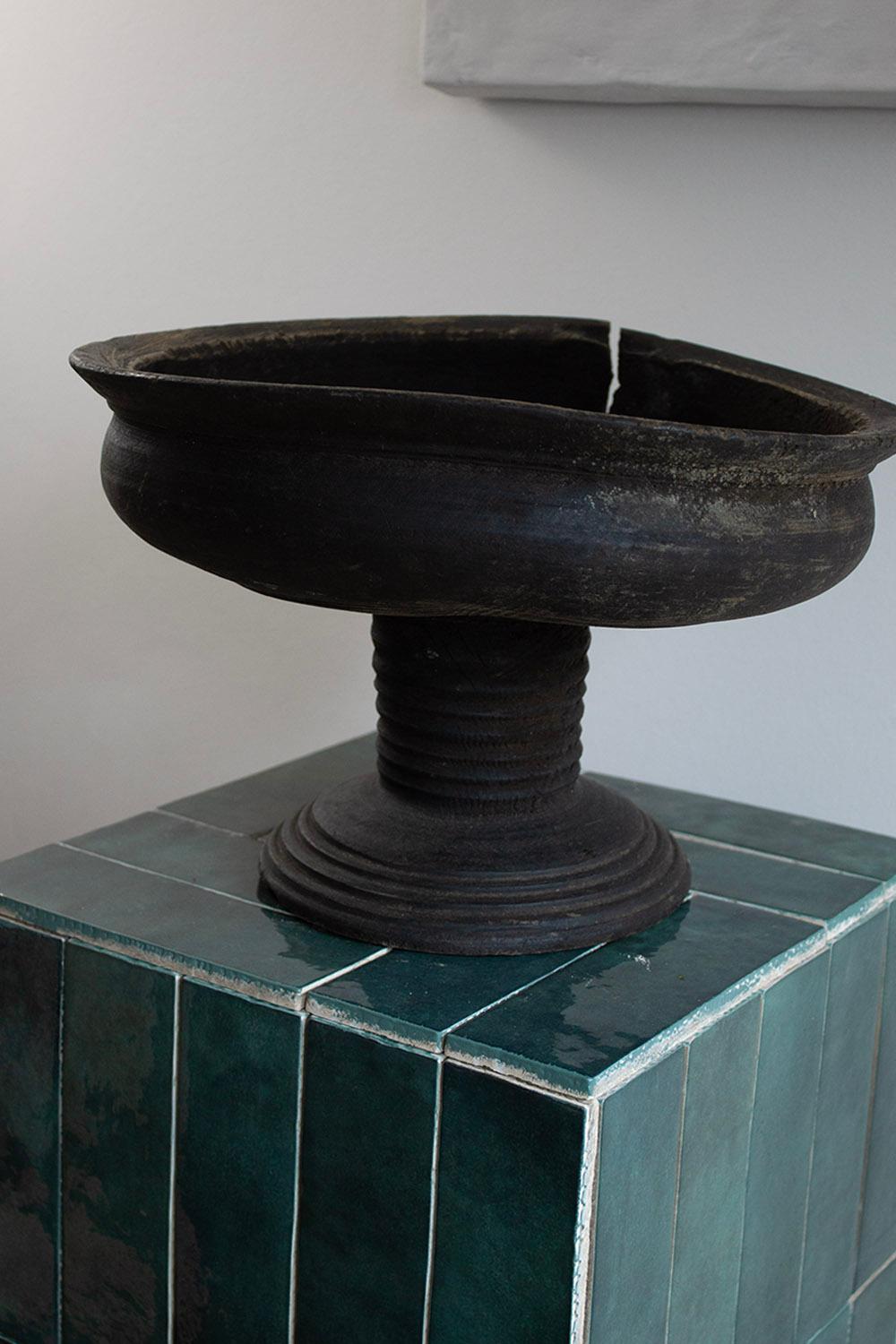 Wood 2 french provincial primitive wooden footed fruit bowl (privat sale)