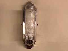 2 Sconces in Chrome and Glass, Style, Art Deco, Year, 1930, German