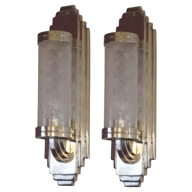 LUMINAIRE - APPLIQUE Tube En Verre Années 30 EUR 90,00 - FR