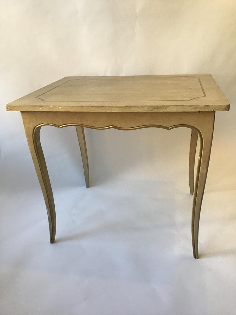 2 French Style Painted End Tables For Sale at 1stDibs
