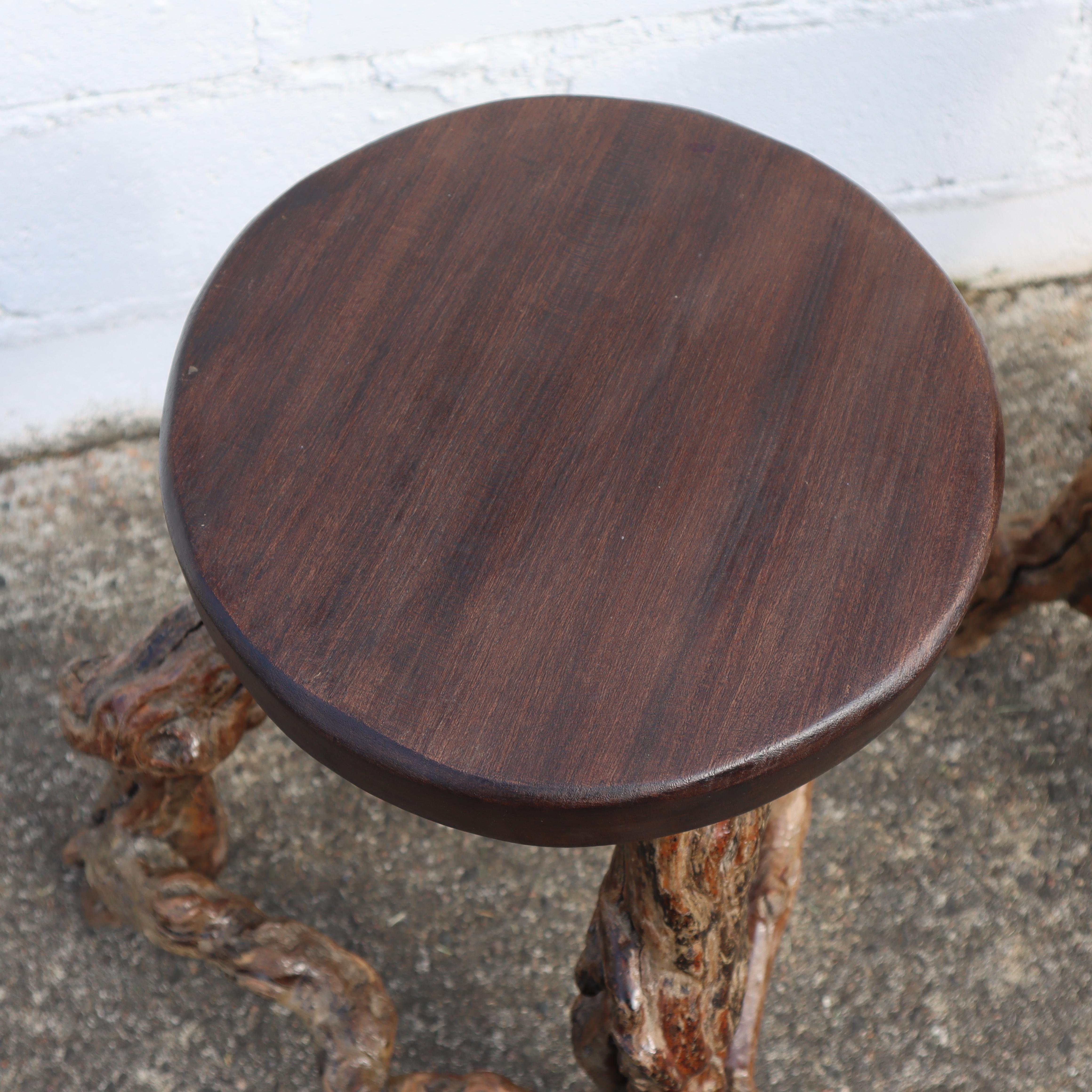 2 French Vintage Vine Wood Branch Bar Stools 6