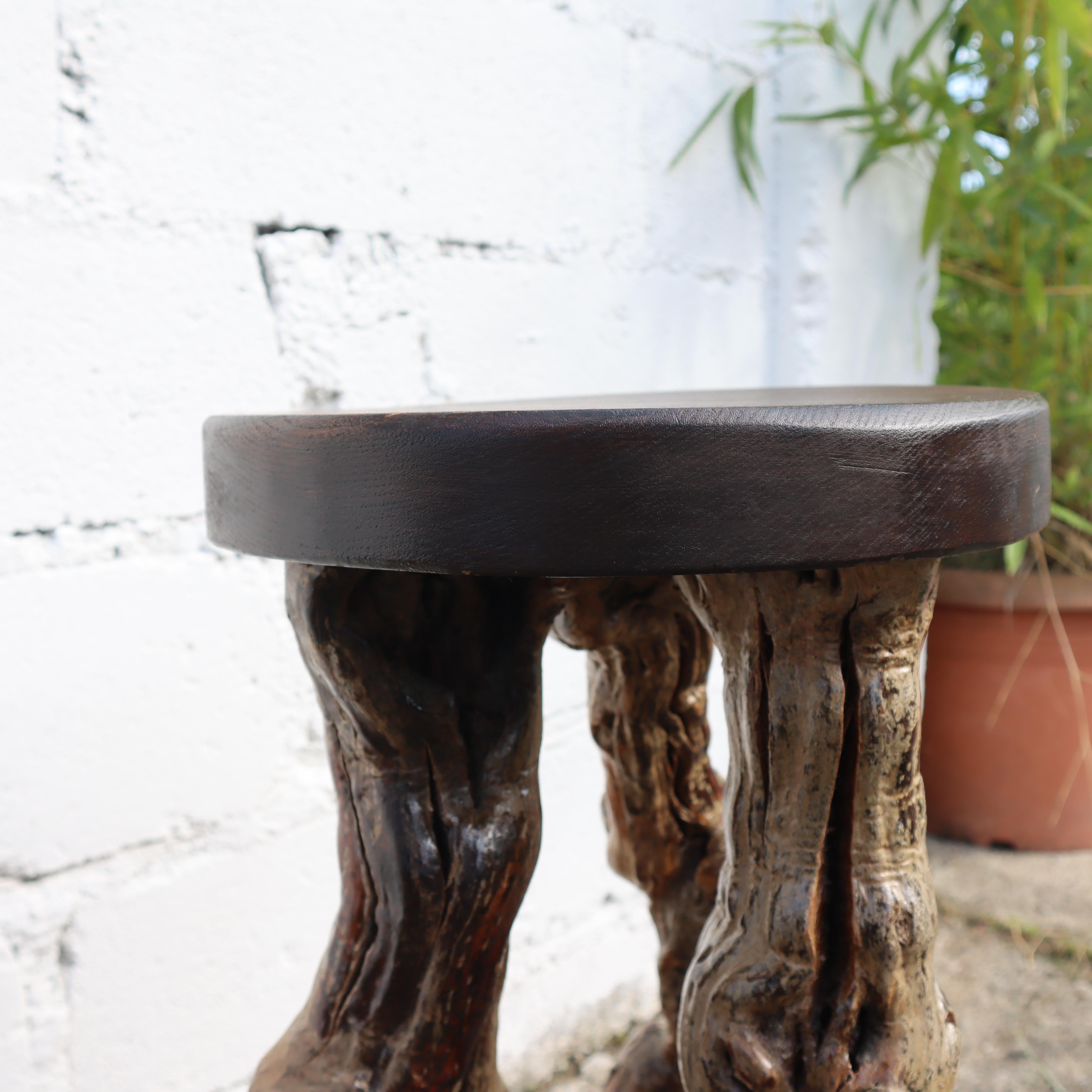 2 French Vintage Vine Wood Branch Bar Stools 7
