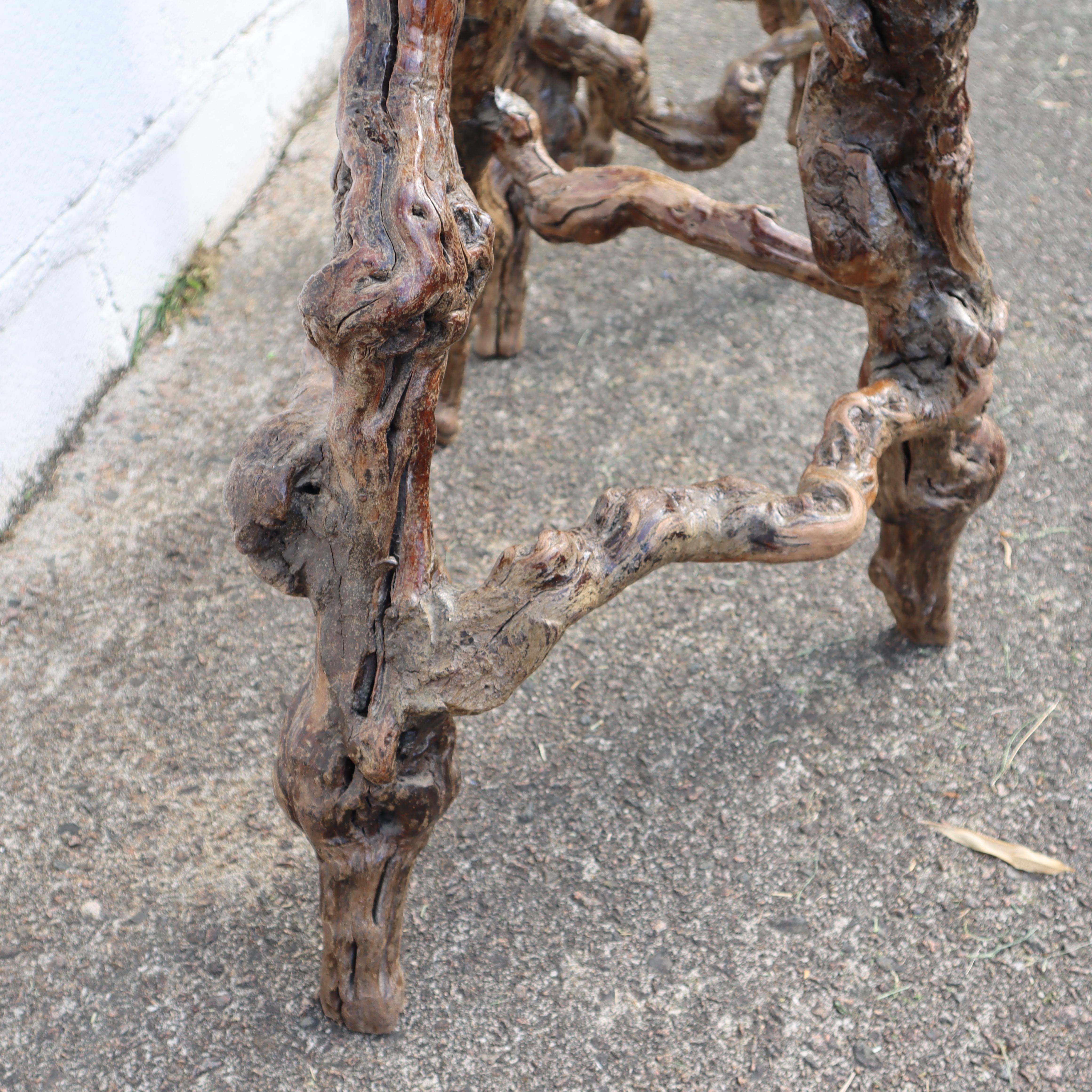 2 French Vintage Vine Wood Branch Bar Stools 10
