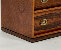 Henning Korch Rosewood Campaign Jewelry Chest of Drawers from Denmark