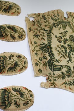 2 Full Sets of Chair Covers Seat Back & Armrests Needlepoint France 1900