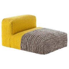 2 GAN Mangas Space Module Plait in Wool & Mangas Space Square Pouf Plait in Wool