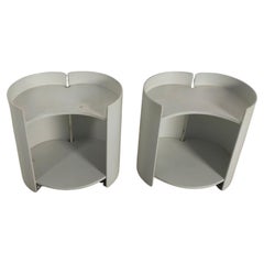 2 Gea curved wooden side tables, nightstands by K. Takahama for Simon 60s, 70s