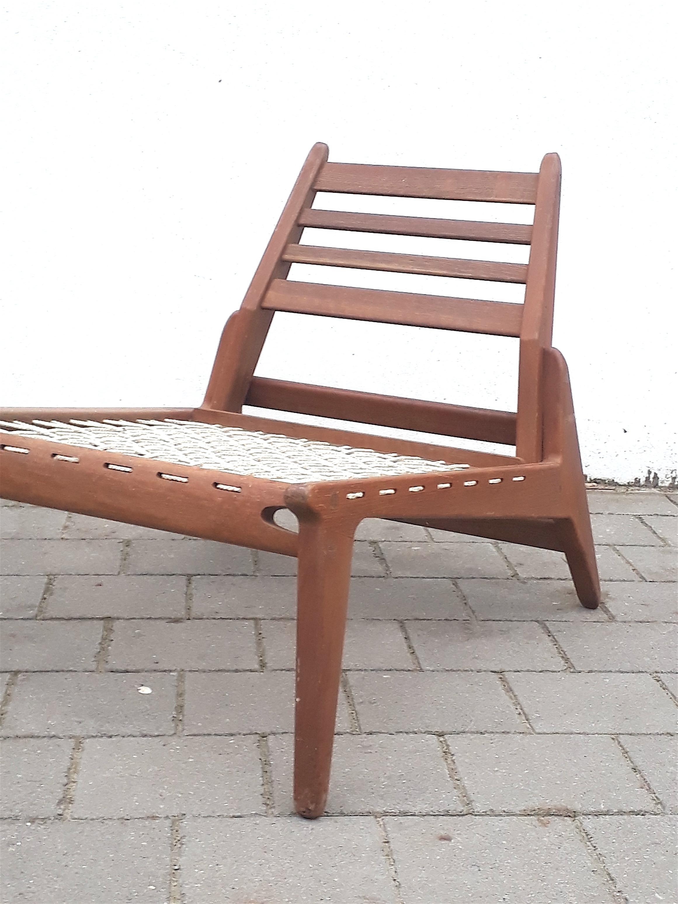 2 German Hunting Chairs Organic Teak Wood Attributed to Otto Frei, 1950s For Sale 6