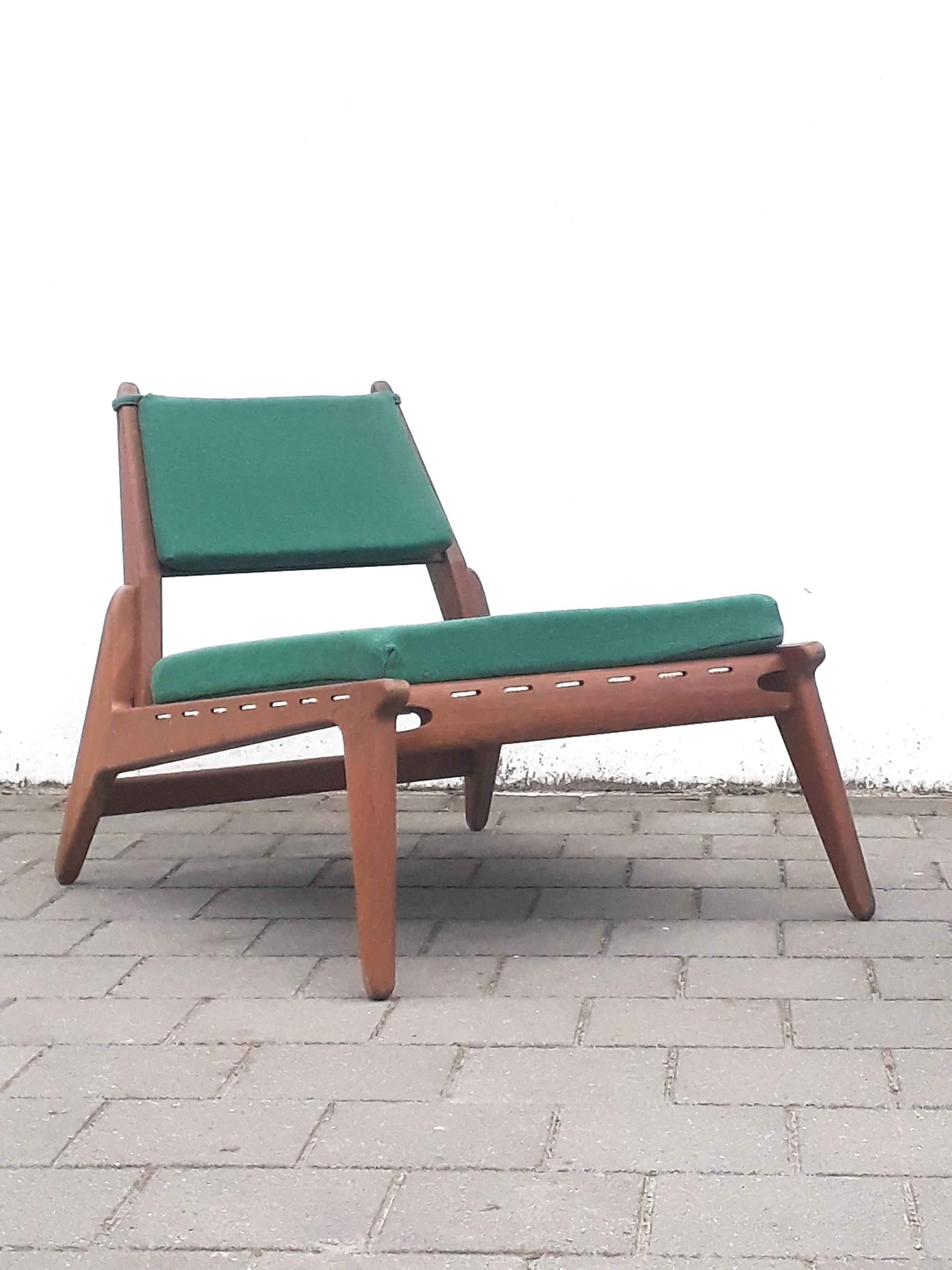 2 German Hunting Chairs Organic Teak Wood Attributed to Otto Frei, 1950s For Sale 8