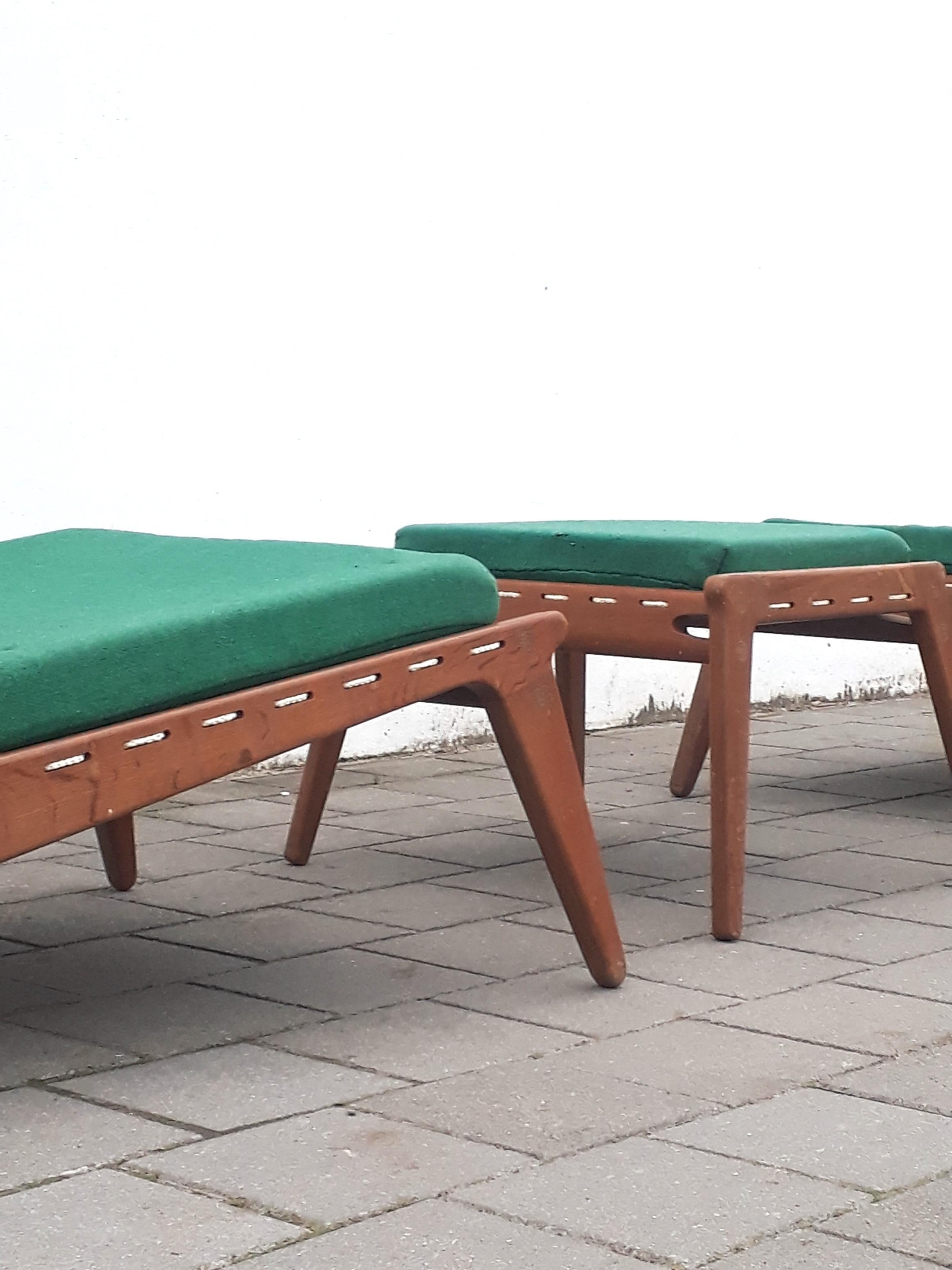 2 German Hunting Chairs Organic Teak Wood Attributed to Otto Frei, 1950s For Sale 2