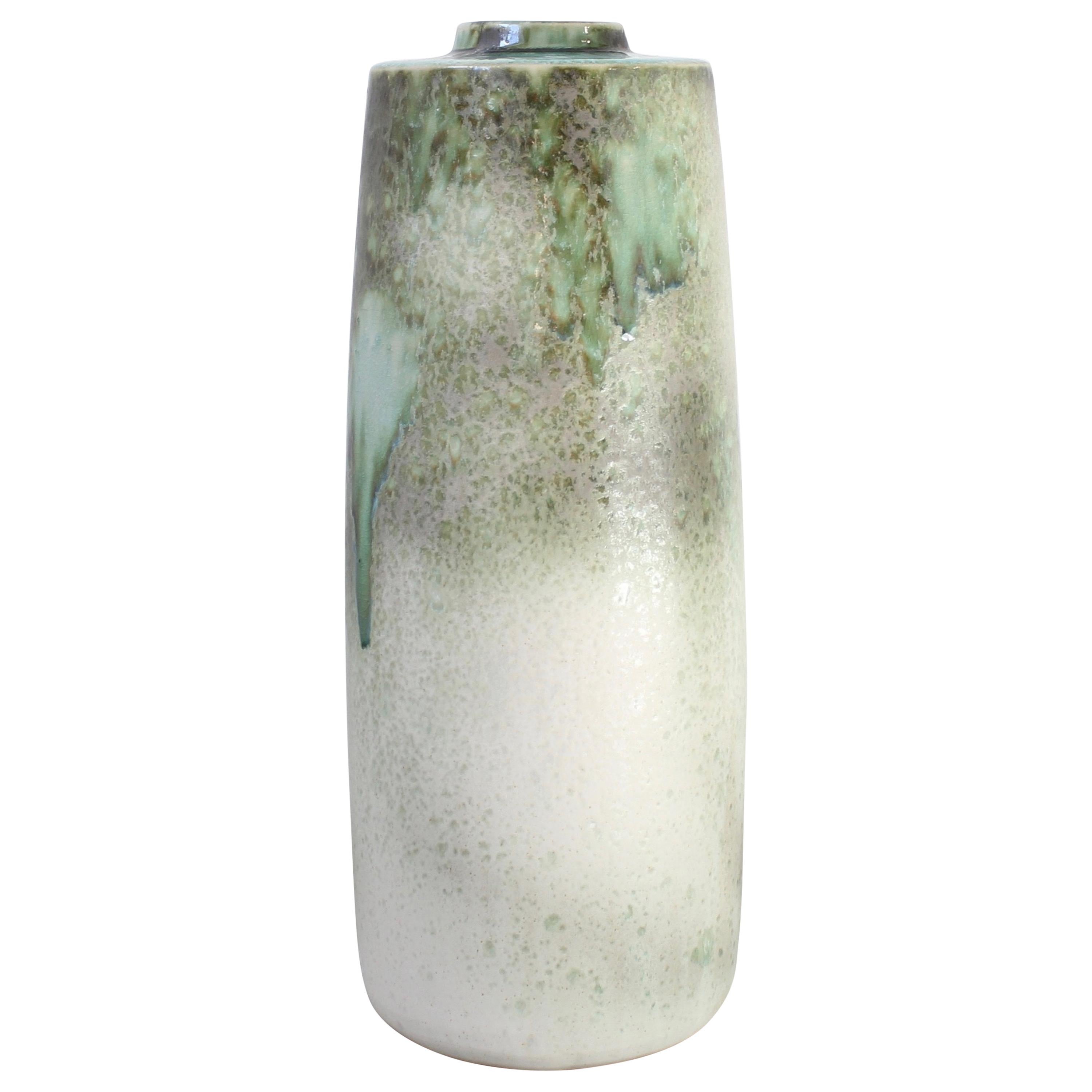 KH Würtz Giant Snub Nose Bottle Floor Vase in Green Glaze