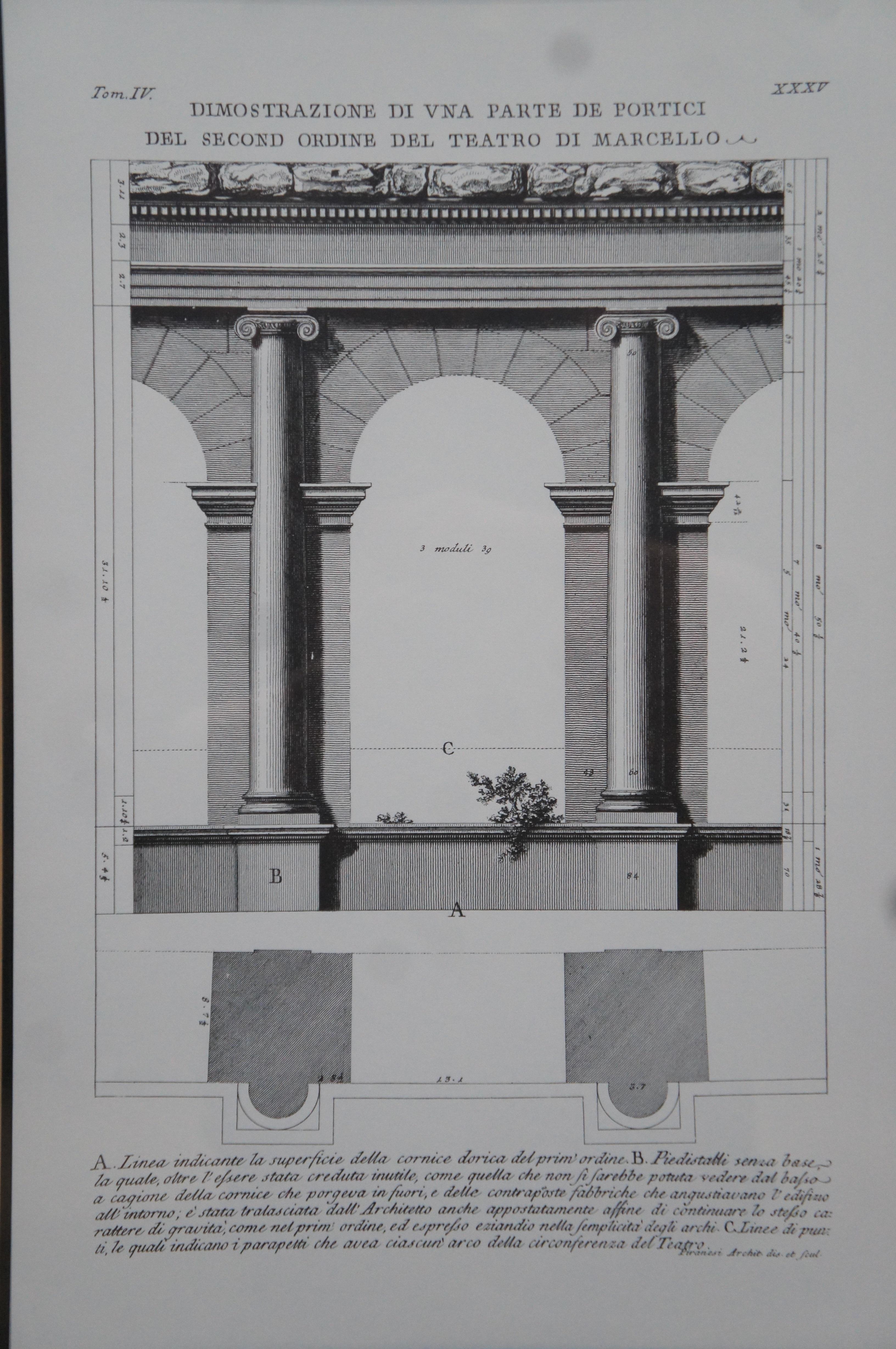 2 Giovanni Battista Piranesi Reproduction Roman Architecture Prints 1