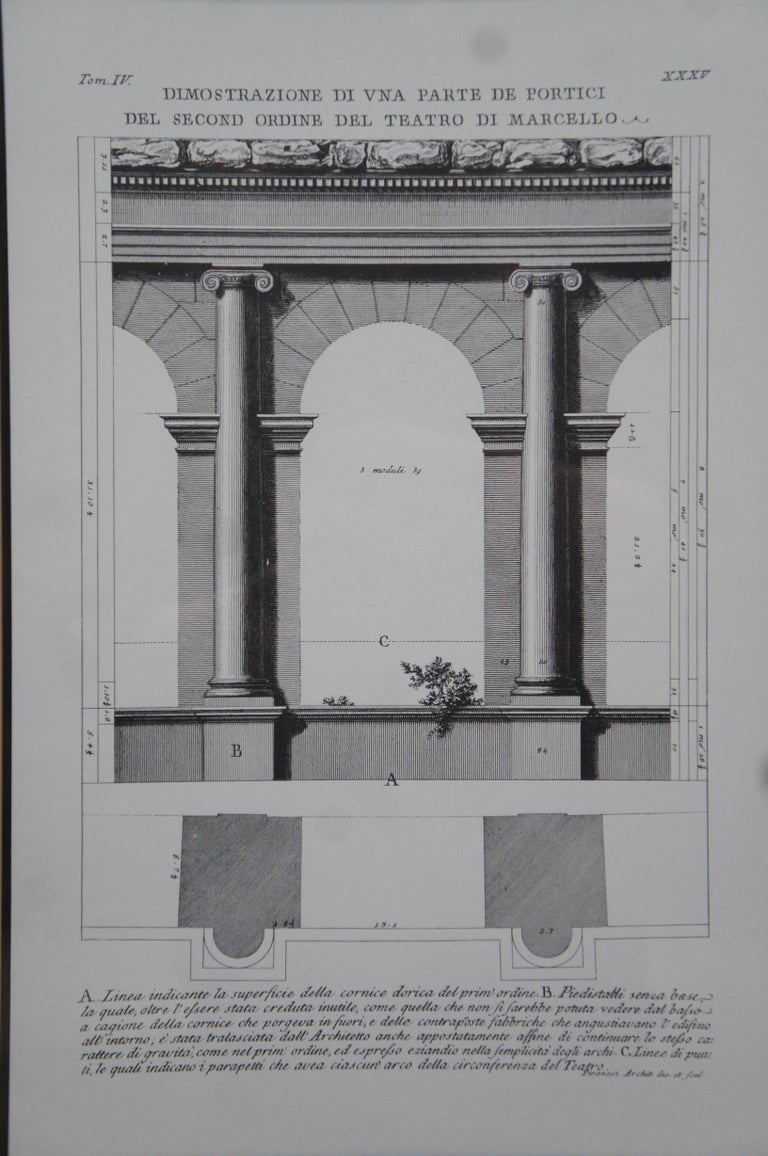 2 Giovanni Battista Piranesi Reproduction Roman Architecture Prints For ...