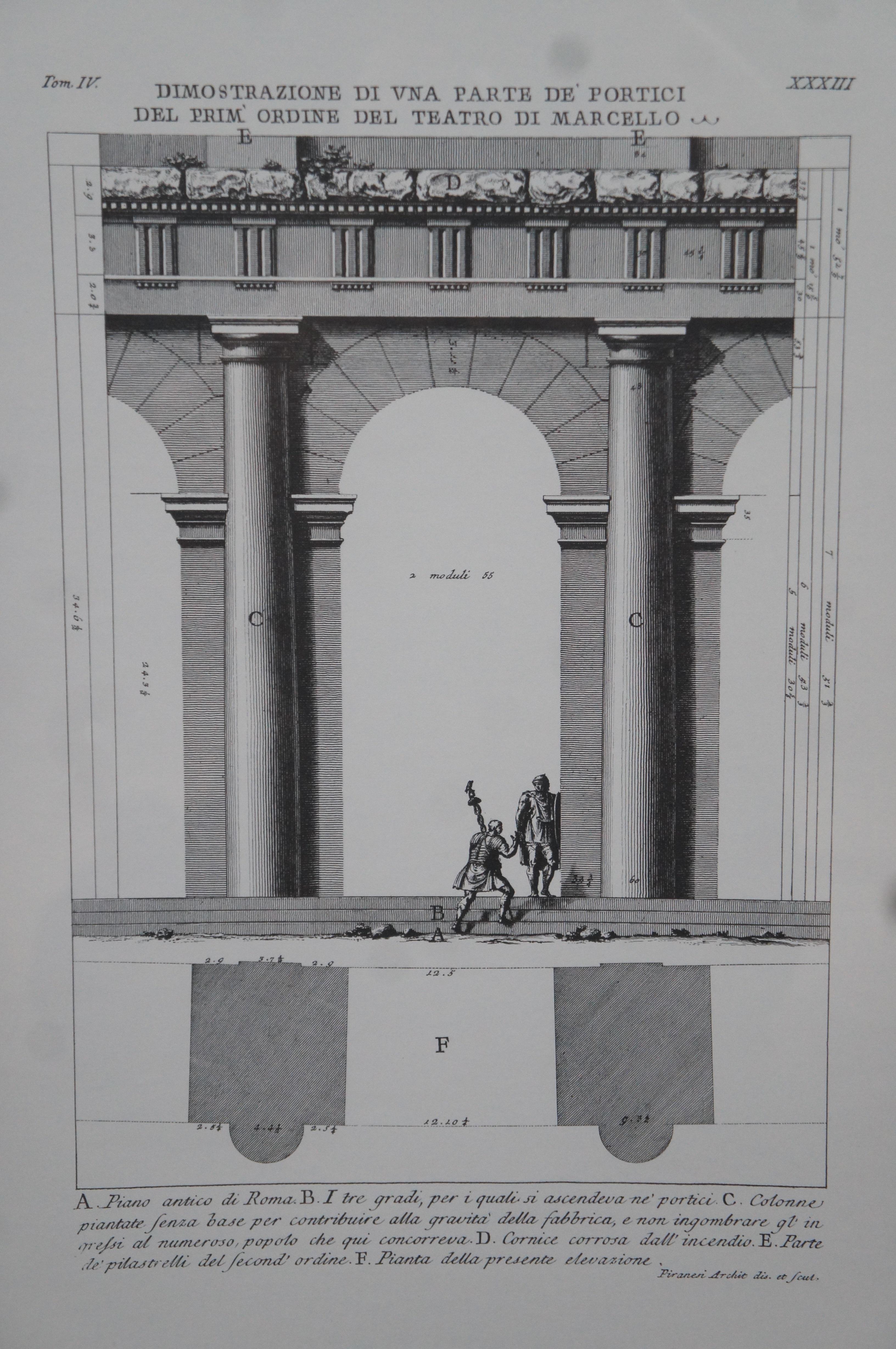 2 Giovanni Battista Piranesi Reproduction Roman Architecture Prints 2