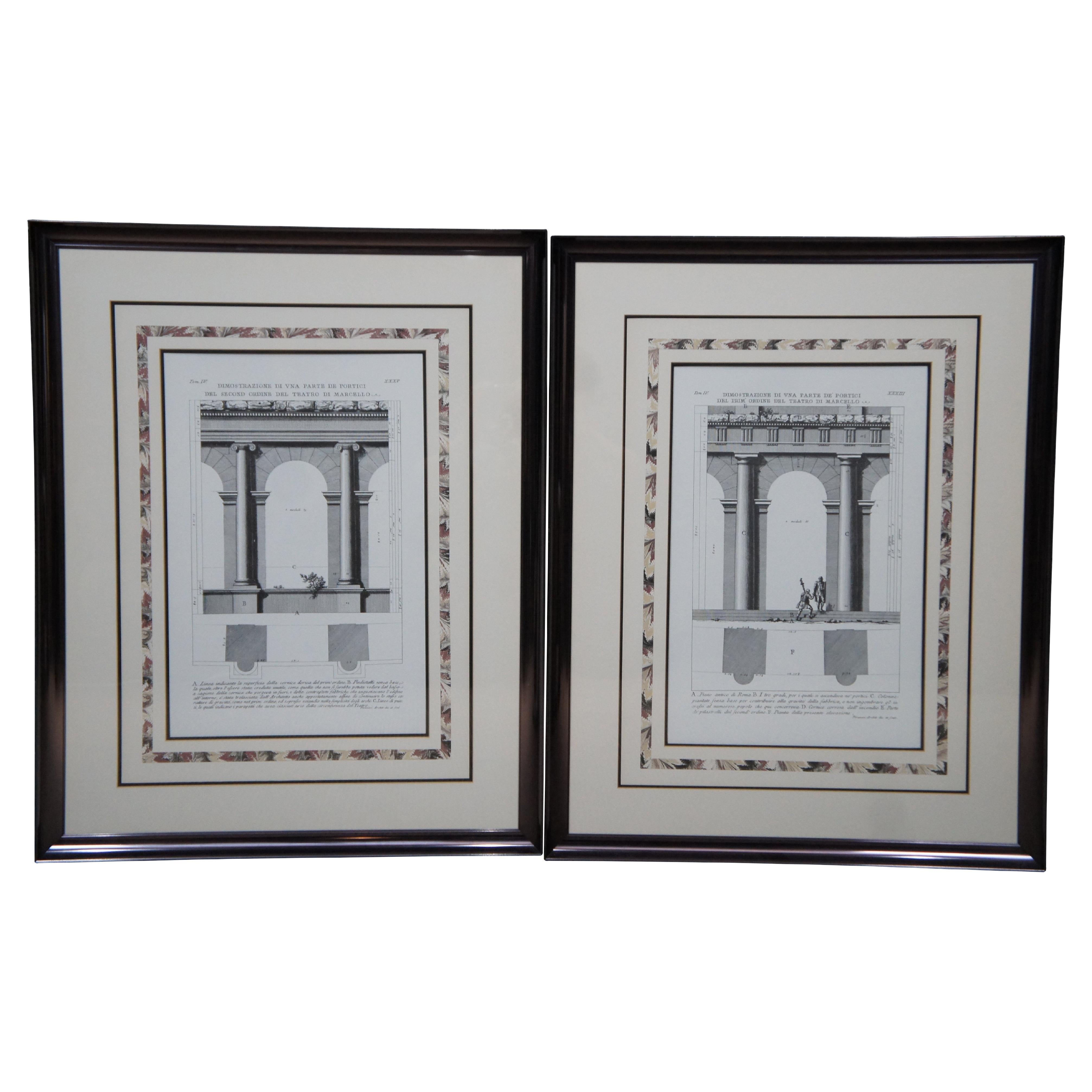 2 Giovanni Battista Piranesi Reproduction Roman Architecture Prints