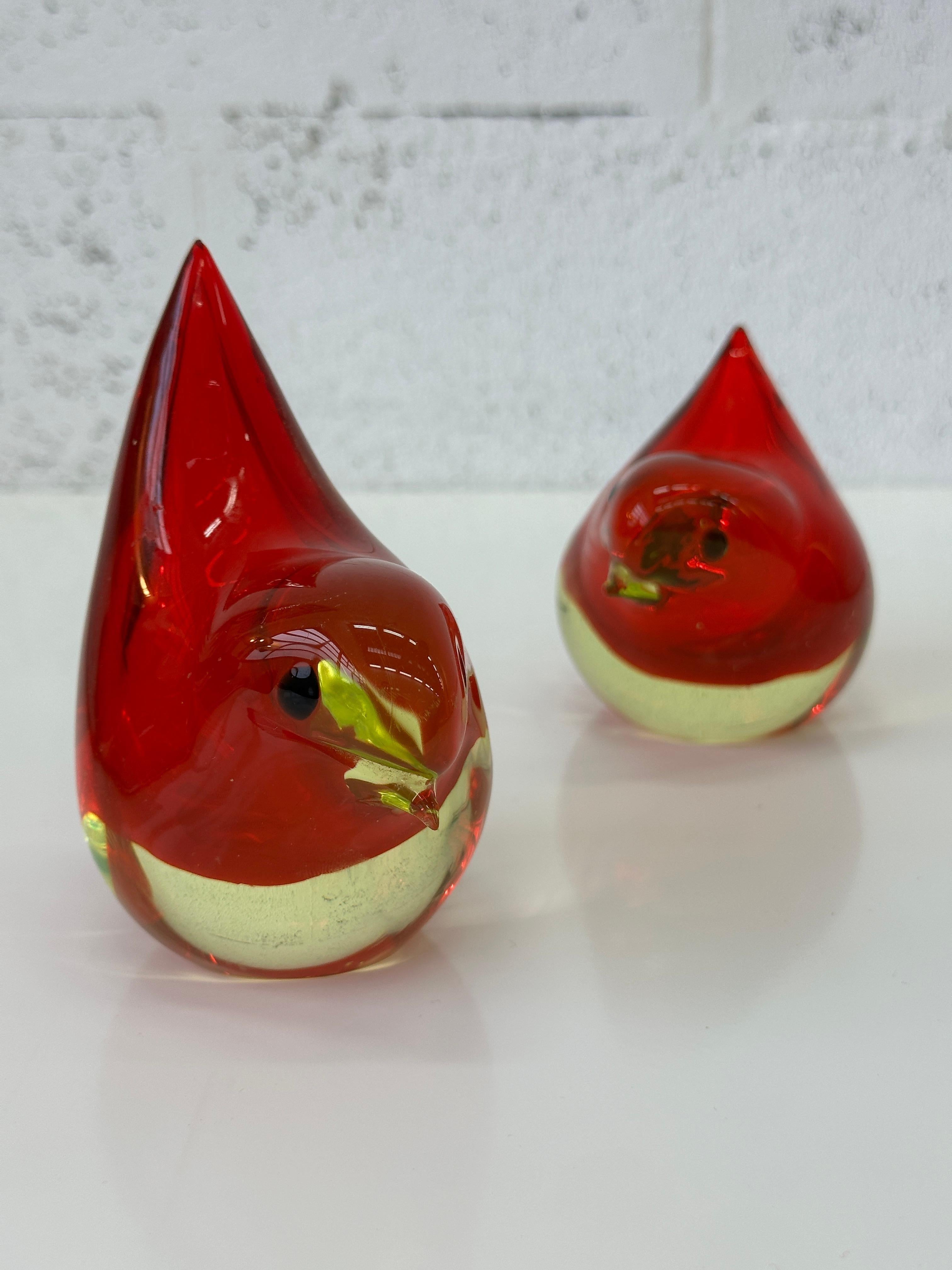 Murano glass birds from the 1970s, glowing with fiery red and golden green hues.
Hand-blown with Italian artistry, they capture the light like living jewels in flight.
A timeless duet, singing elegance and color into any space.