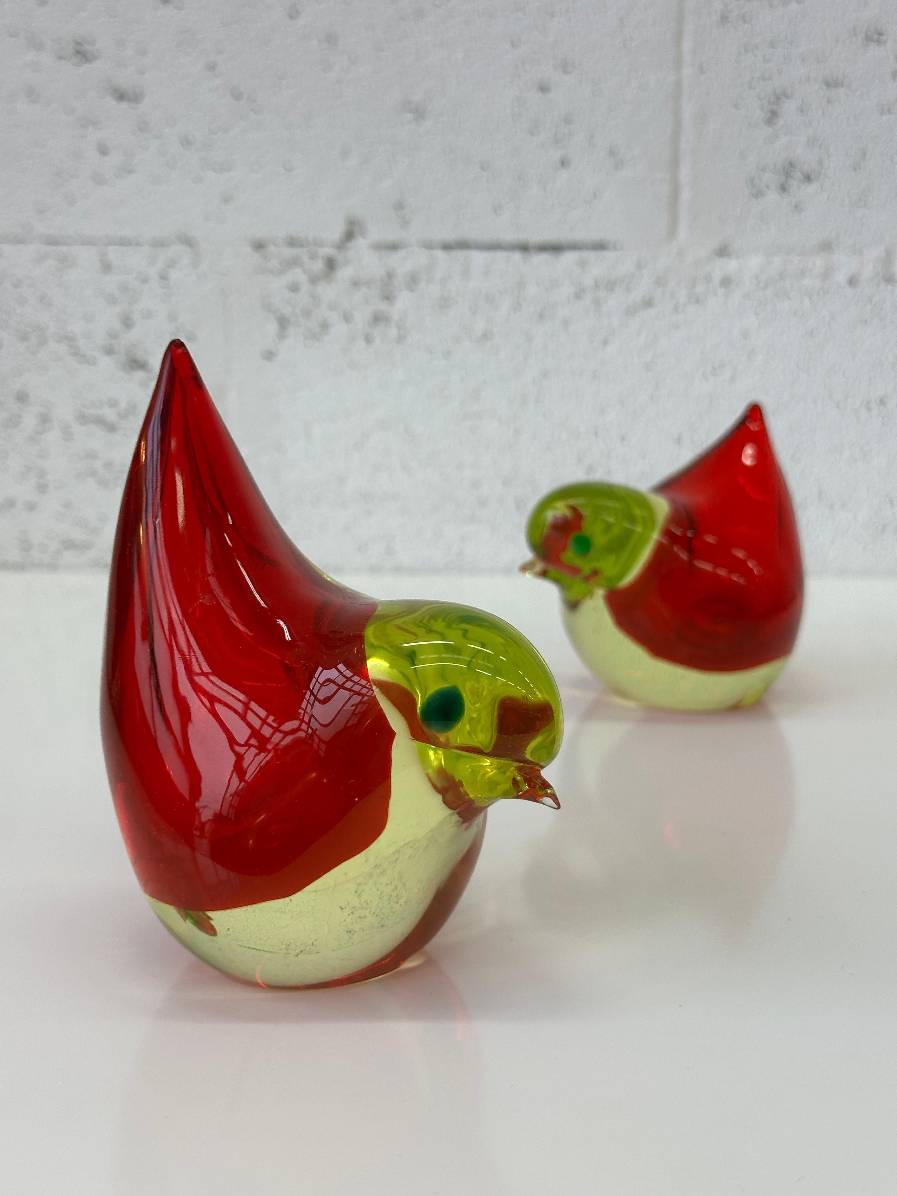 Italian 2 glass art Murano Gino Cenedese 1970 For Sale