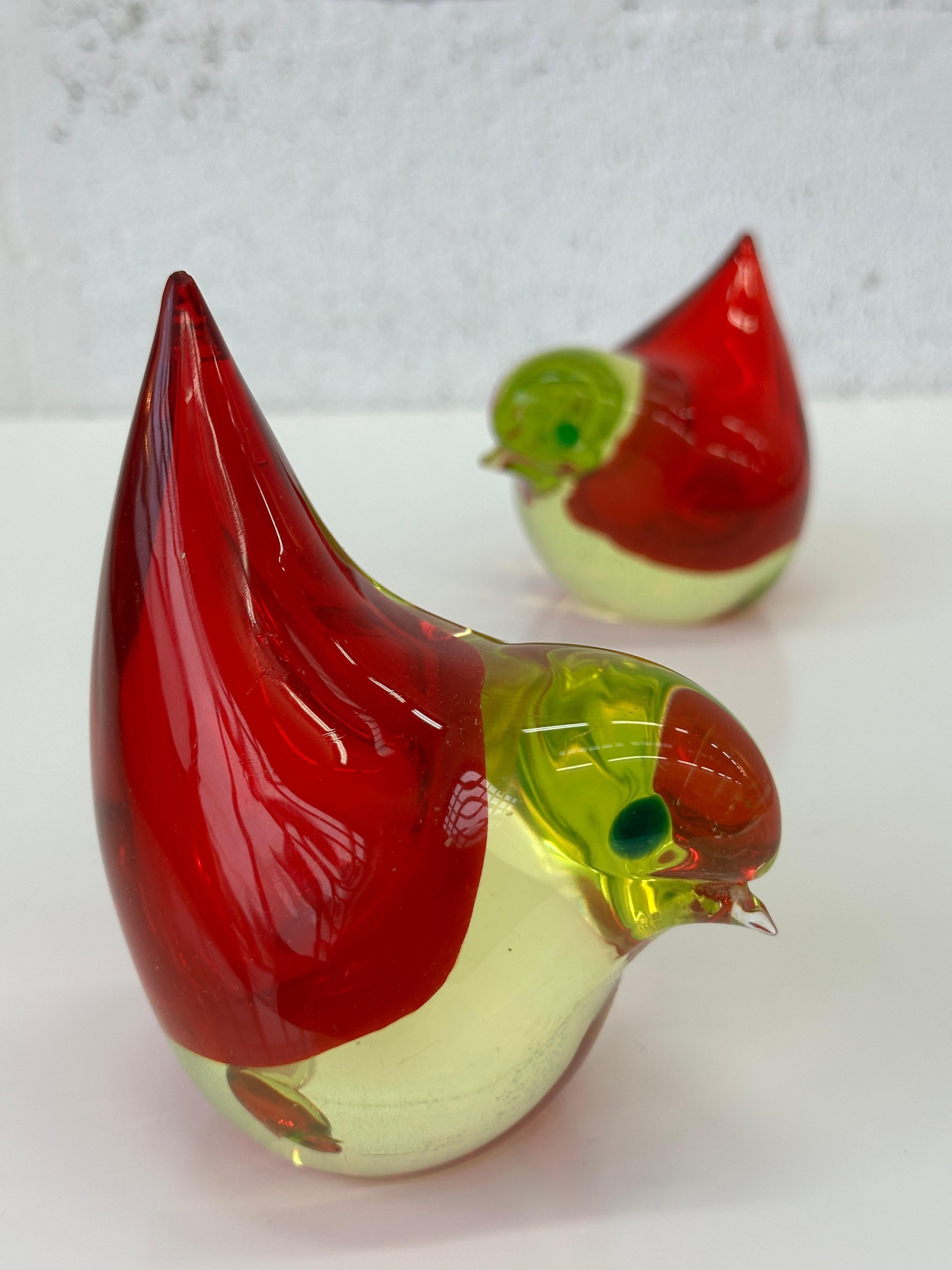 2 glass art Murano Gino Cenedese 1970 In Good Condition For Sale In Genève, GE