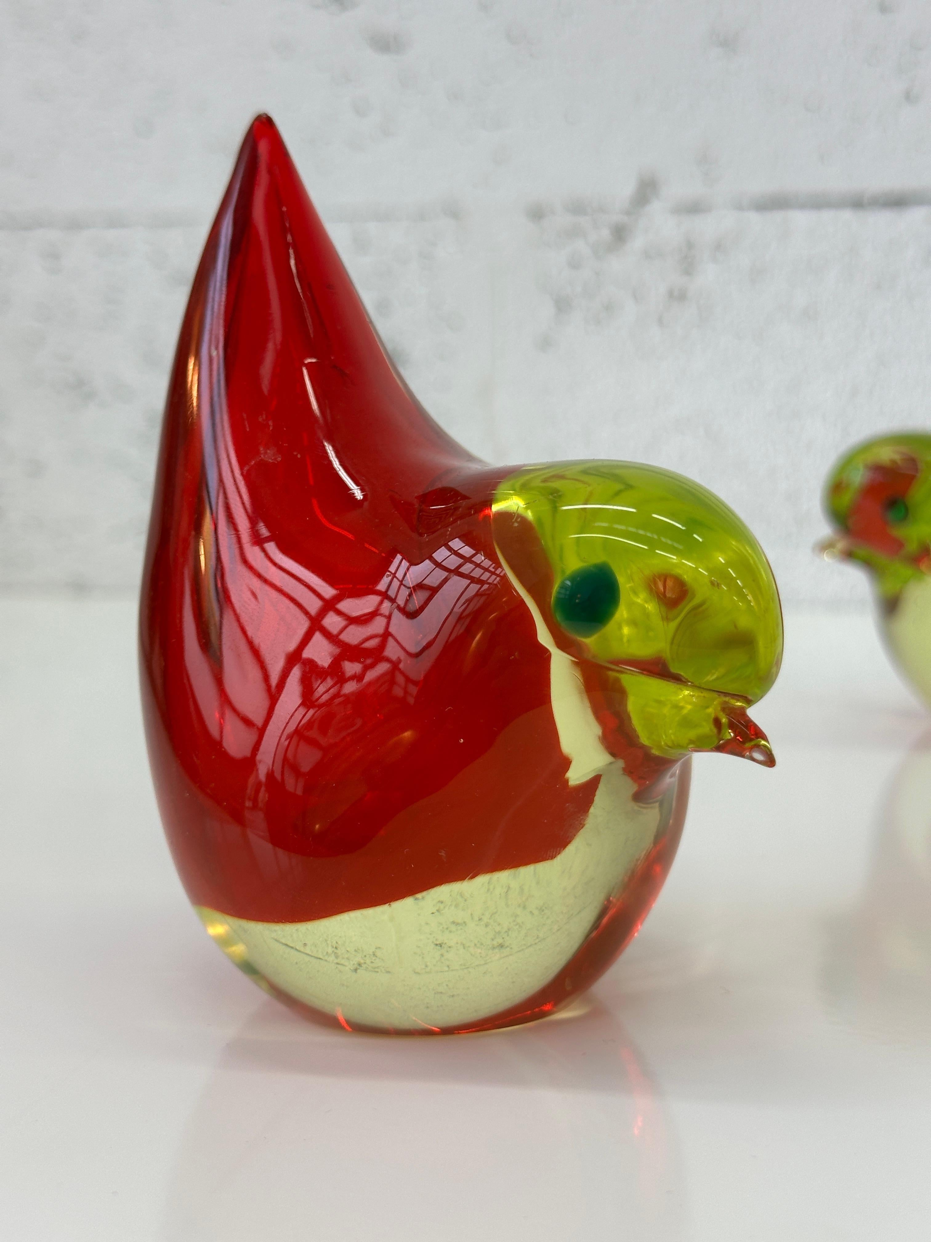 Late 20th Century 2 glass art Murano Gino Cenedese 1970 For Sale