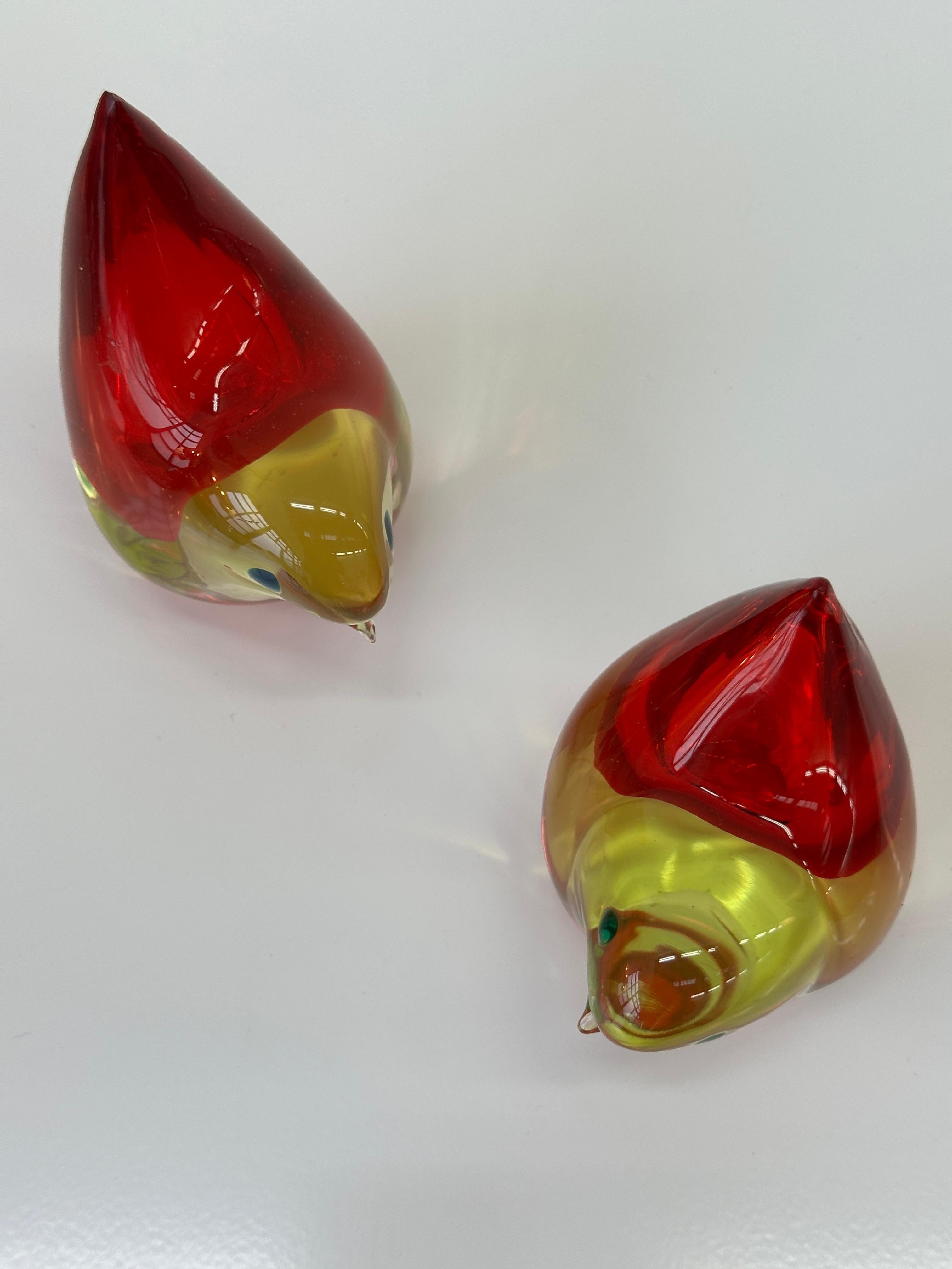 2 glass art Murano Gino Cenedese 1970 For Sale 2