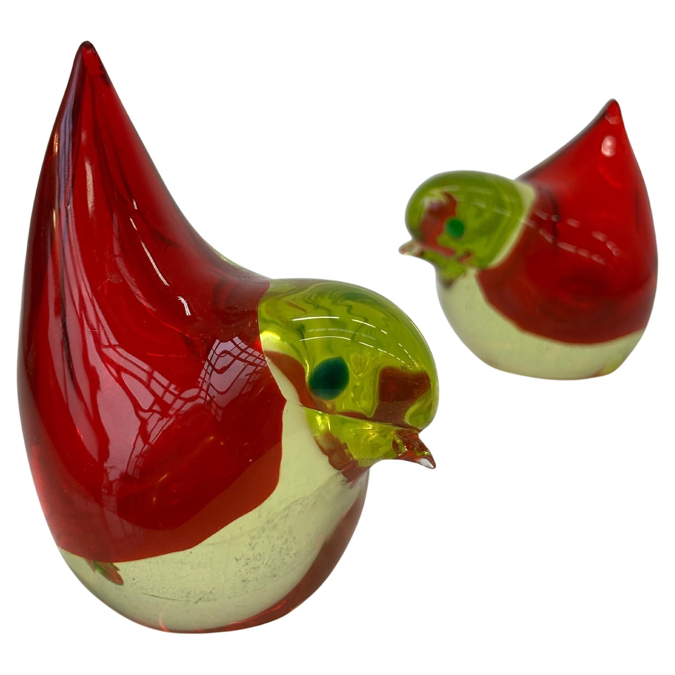 2 glass art Murano Gino Cenedese 1970 For Sale