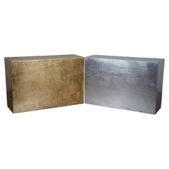 2 Global Views Inc Silber & Gold Holz Wandhalterung Moderne Kasten Regale in Silber & Gold