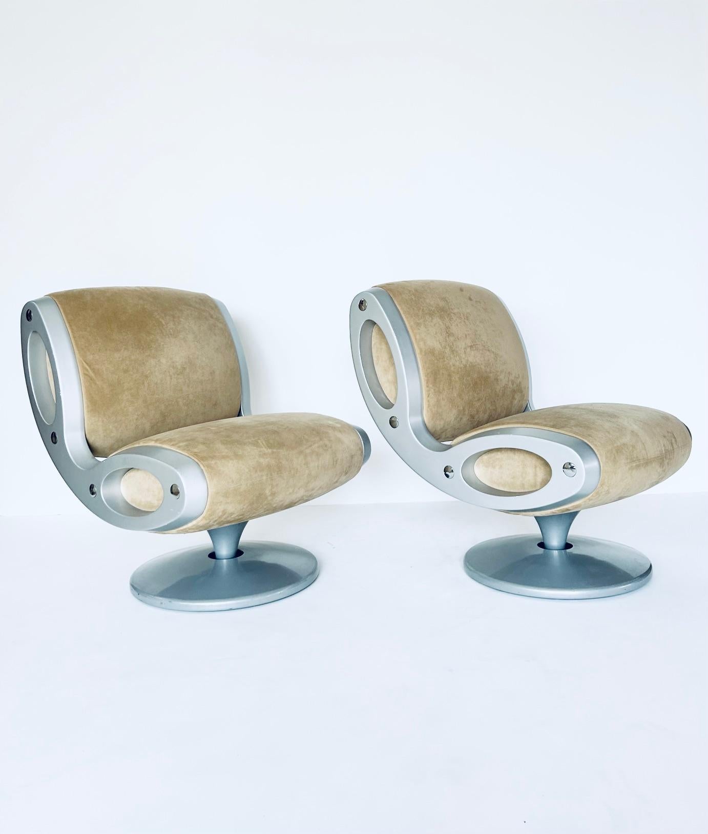 Steel 2 Gluon Swivel Chair by Marc Newson for Moroso, 1993
