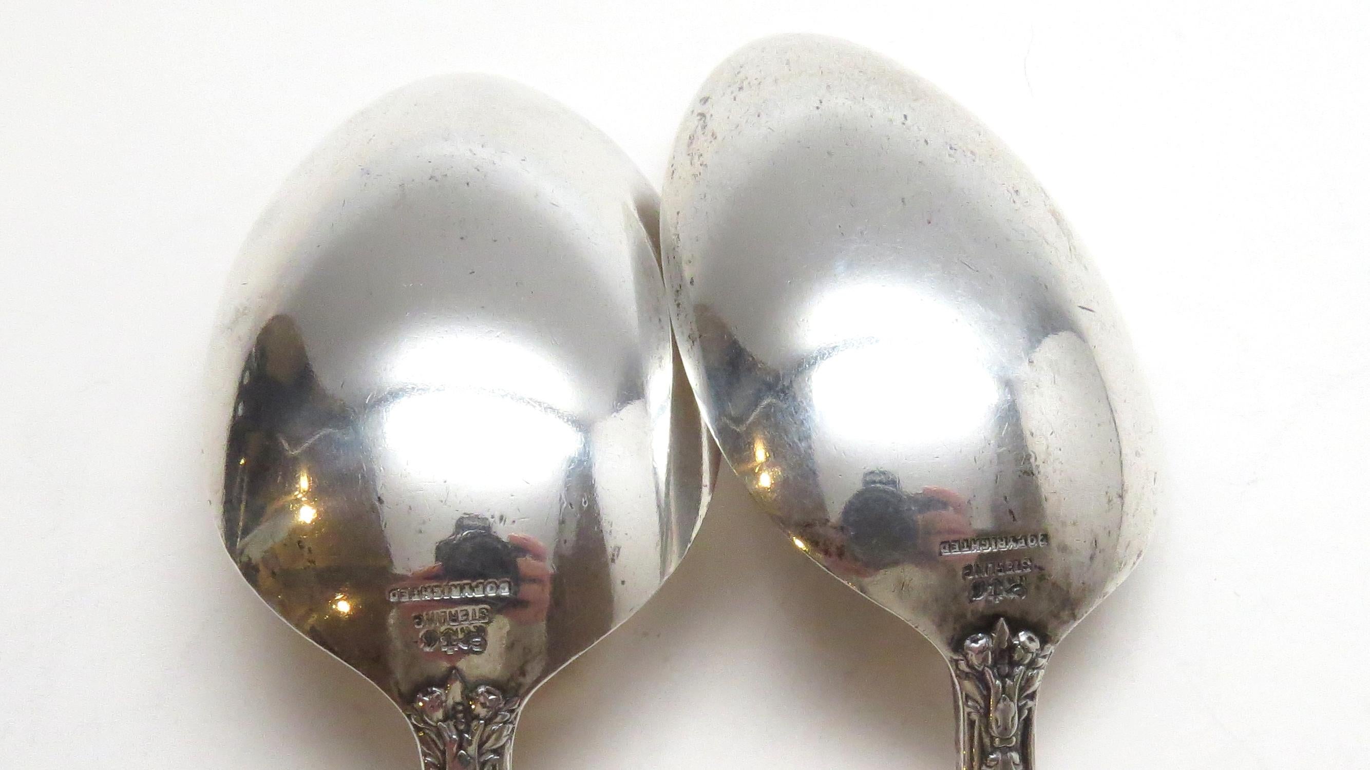 2 Gorham 1894 Versailles Sterling Silver Table Serving Spoon 2