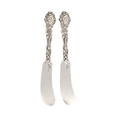 2 Gorham Versailles Sterling Silver Flat Handle Butter Spreaders w/Mono #17136