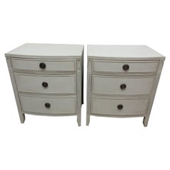 Vintage 2 Gustavian Style 3 Drawer Night Stands