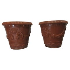 Vintage 2 Gustavian Style Italian Terracotta Planters