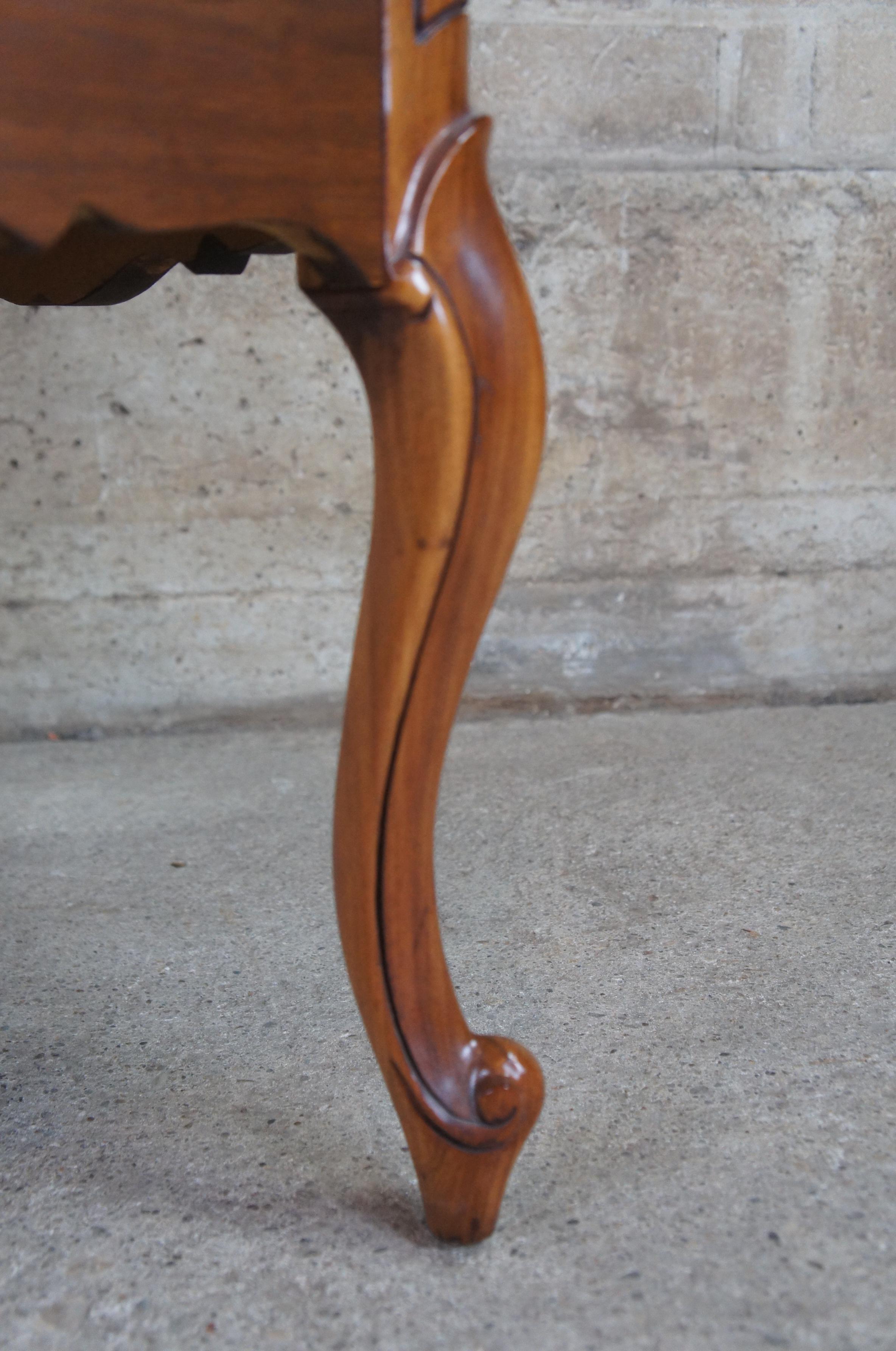 2 Hammary Maisonette French Louis XV Walnut Side End Table Nightstand Provincial 4