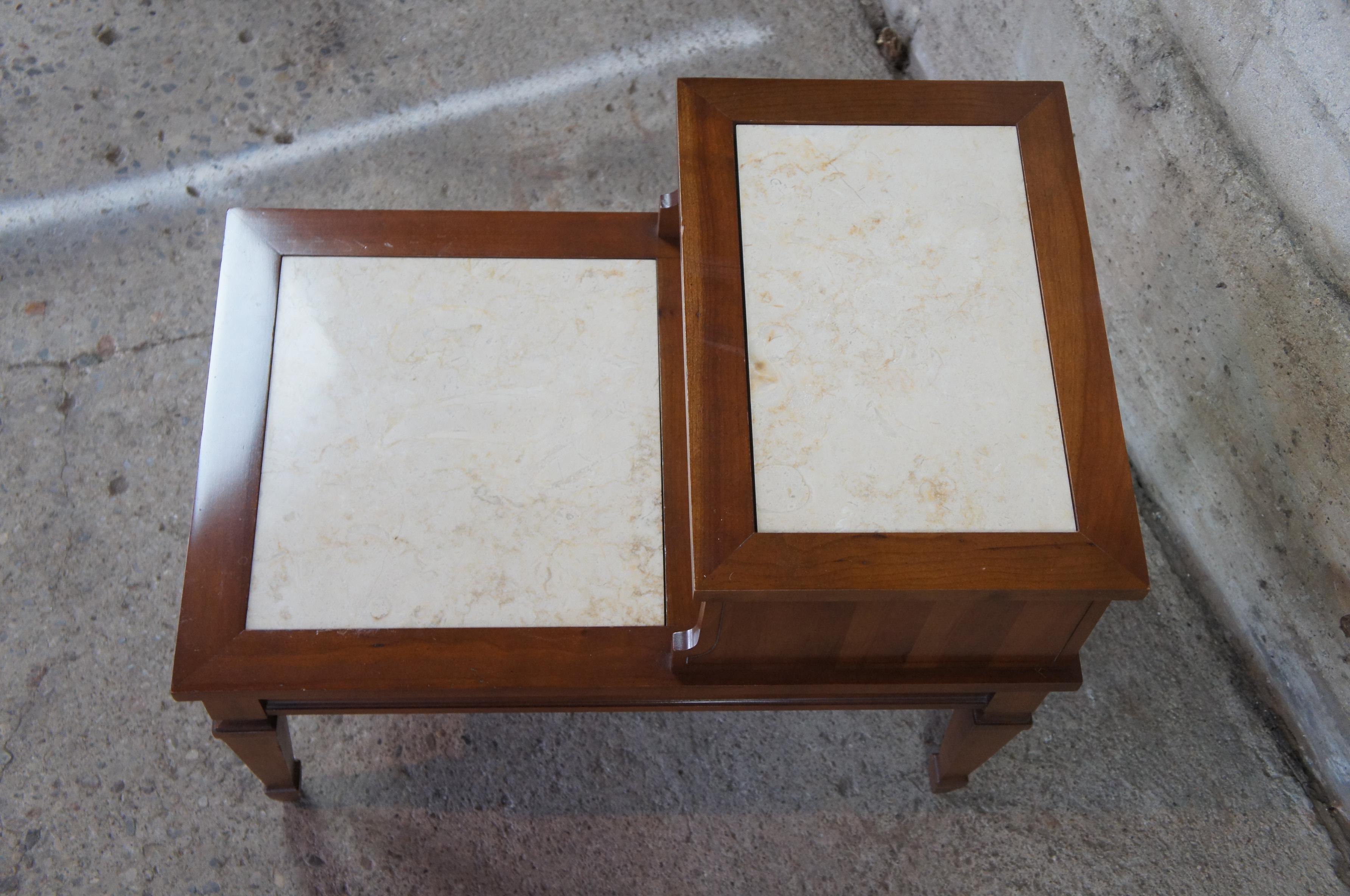 two tier mcm end table