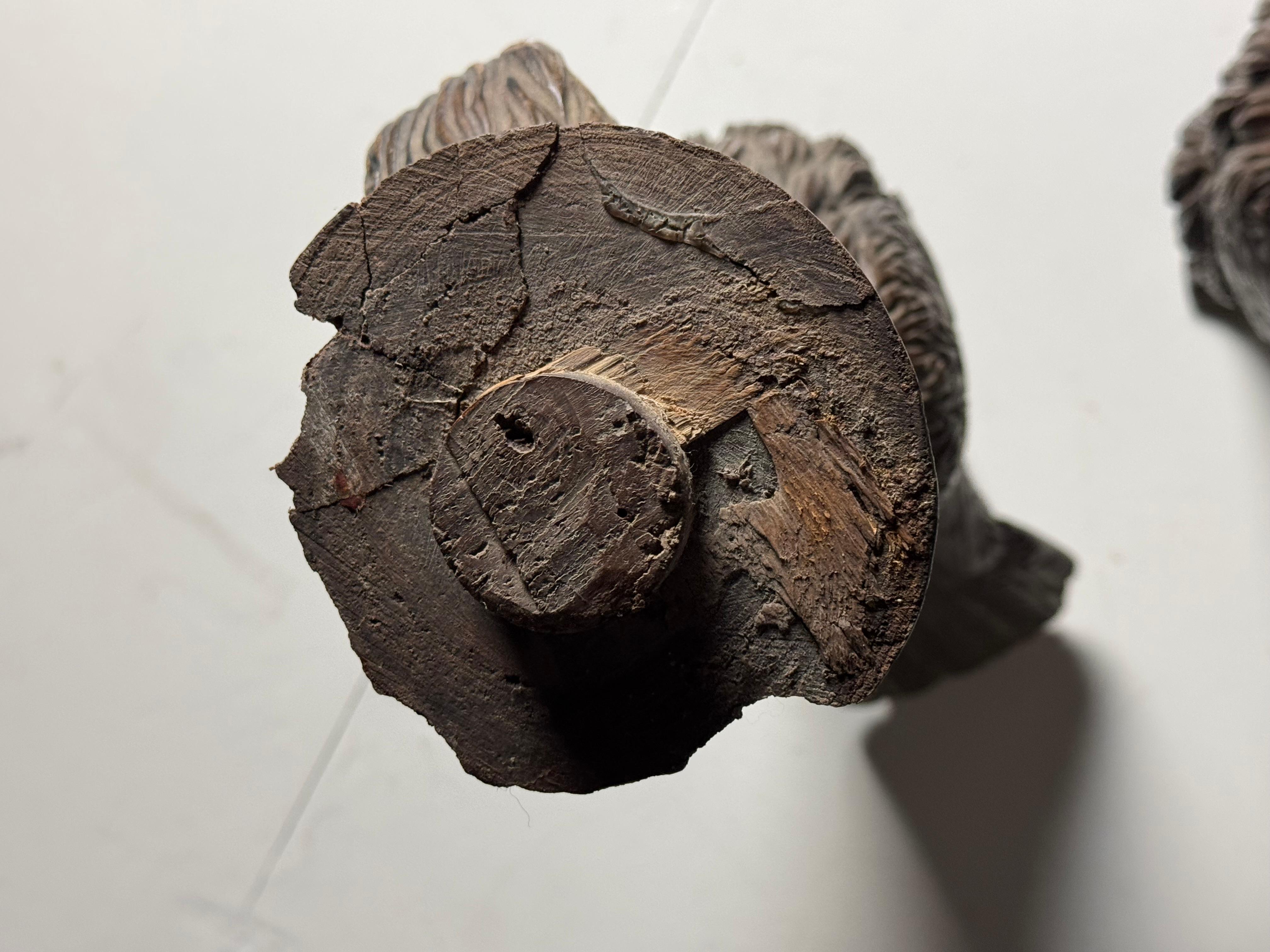 2 statue di aquile intagliate a mano del 1800 ca. in vendita 14