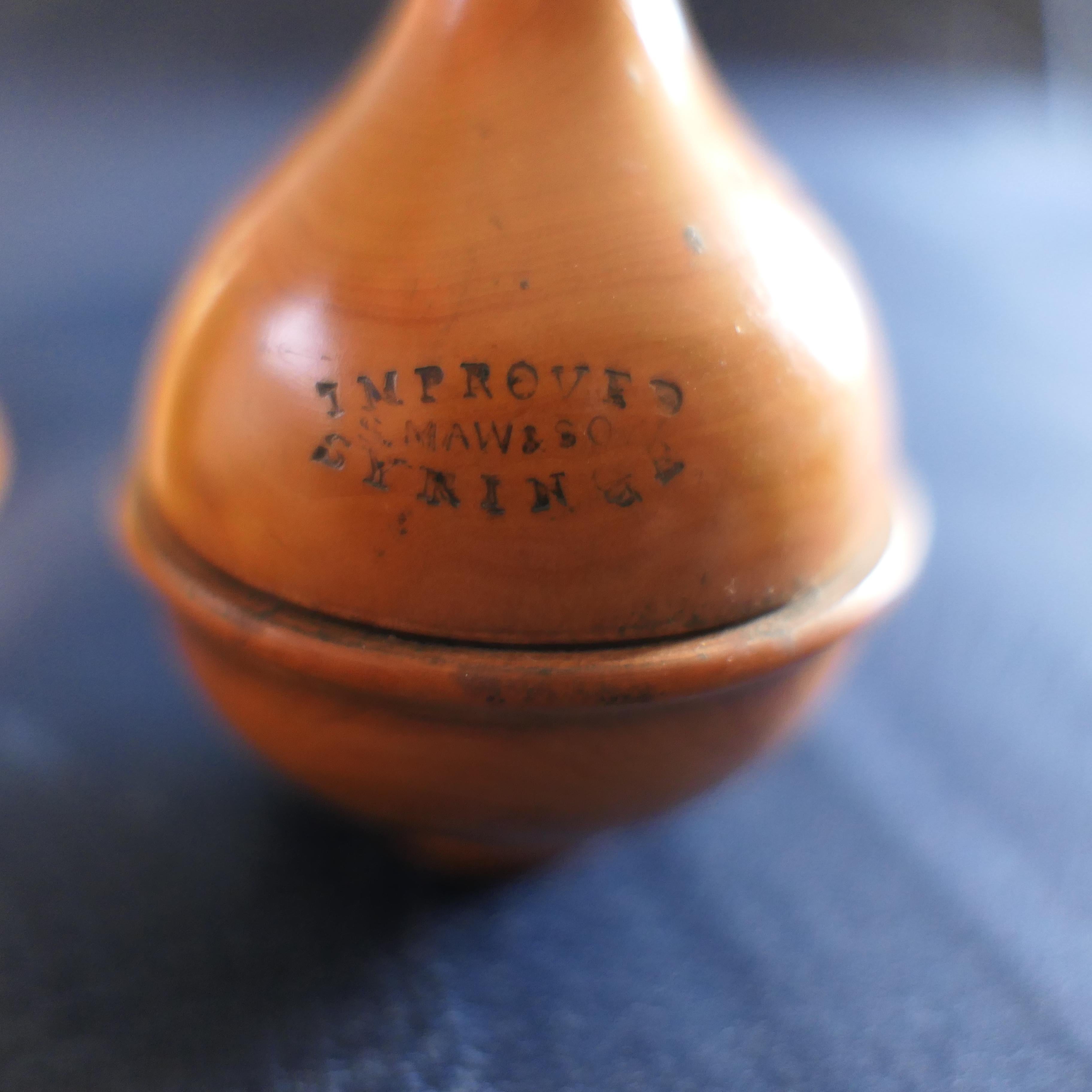 Victorian 2 Hand Made 19th Century Treen Pharmacy Containers in Sycamore    For Sale